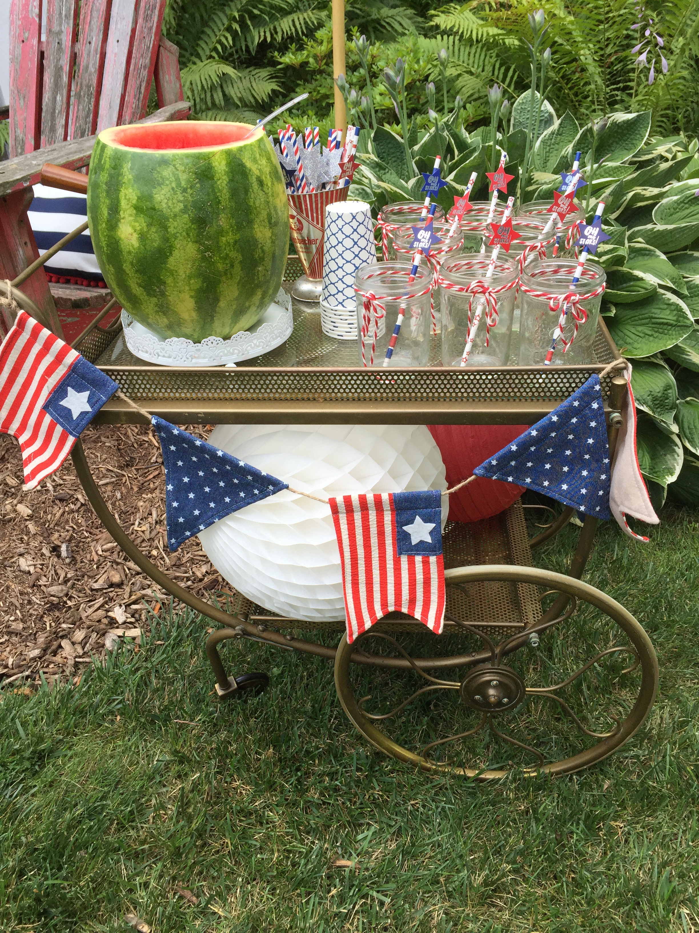 4th of july beverage cart