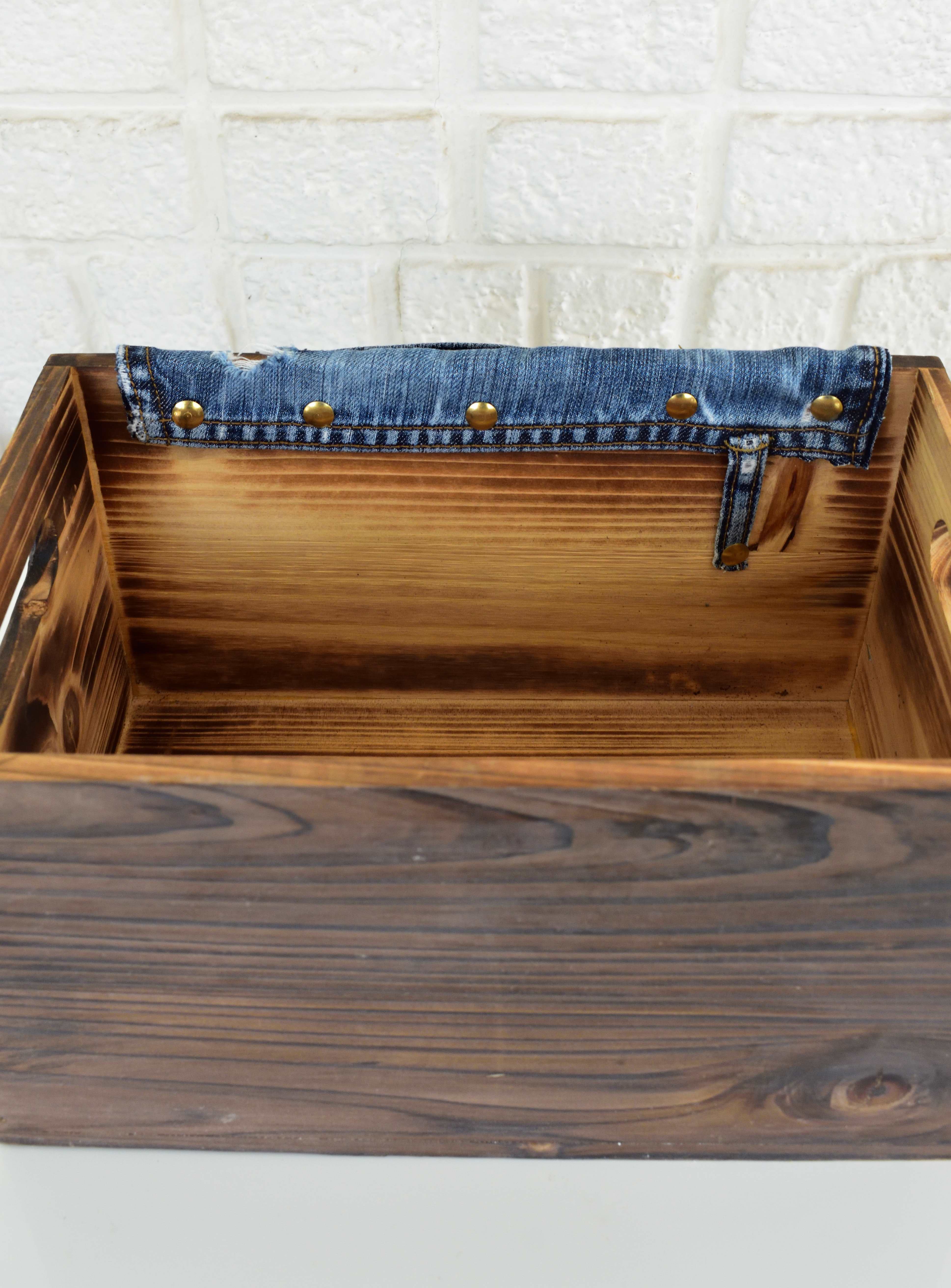 DIY denim utensil box