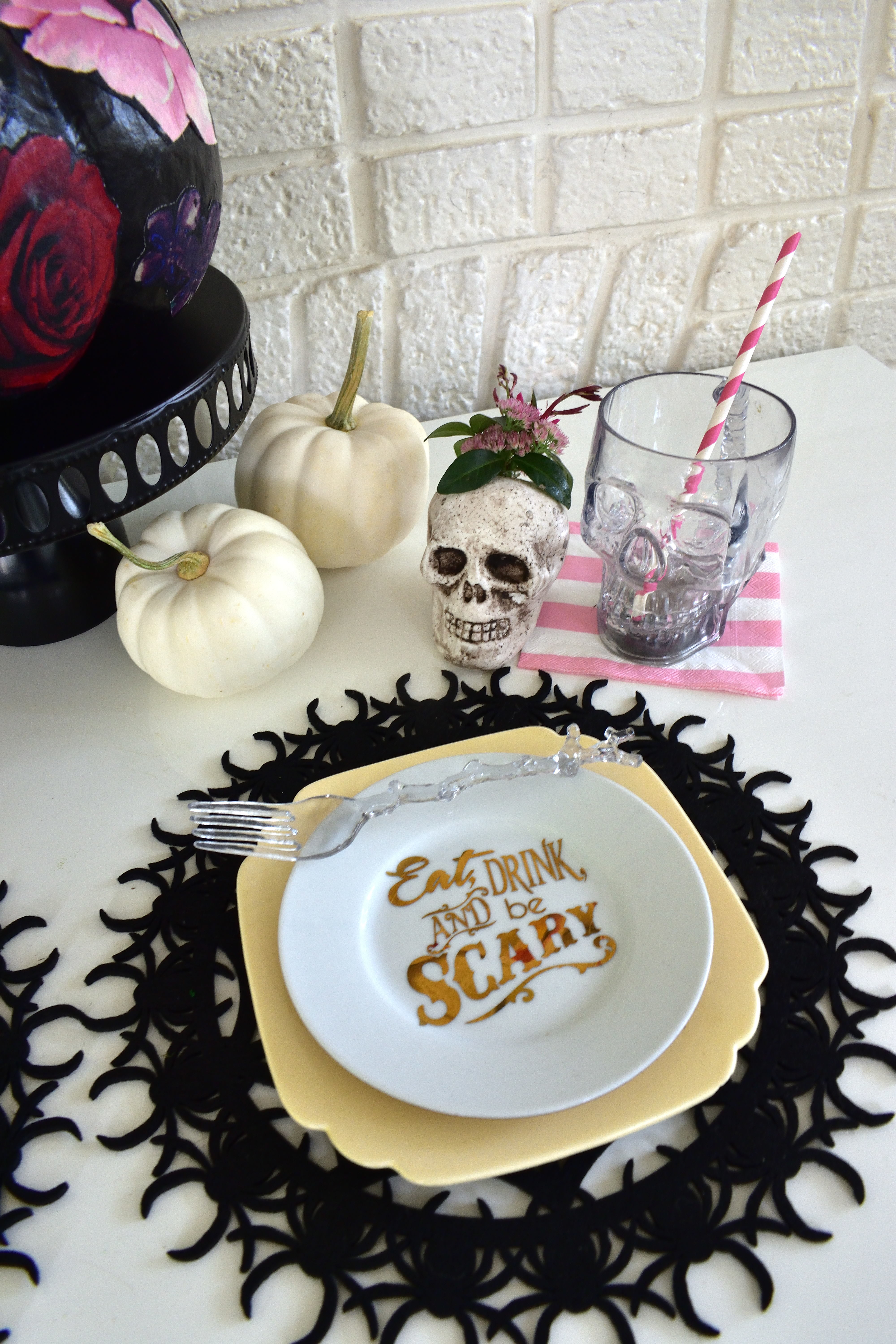 Halloween table setting