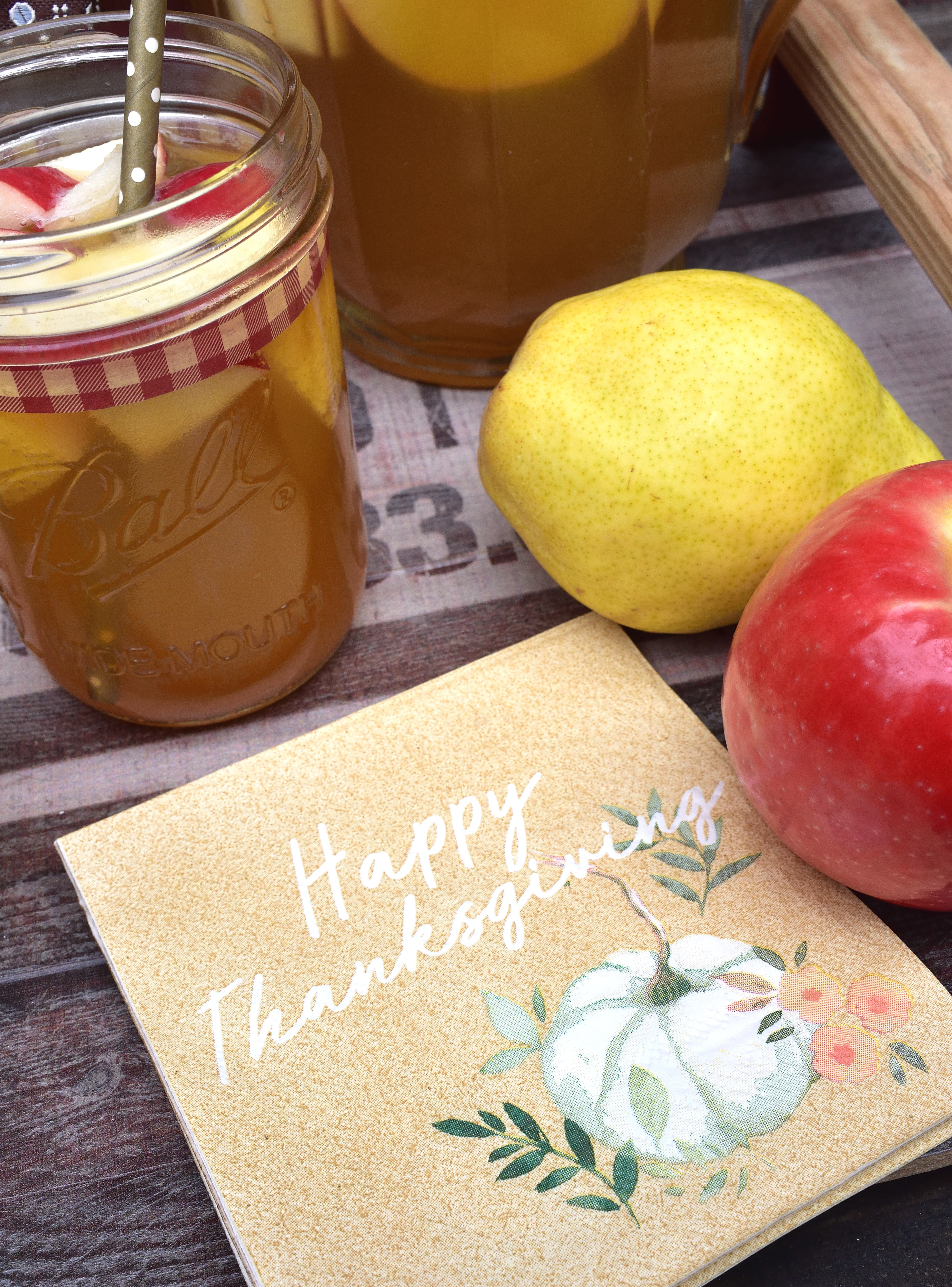 apple cider sangria beverage station