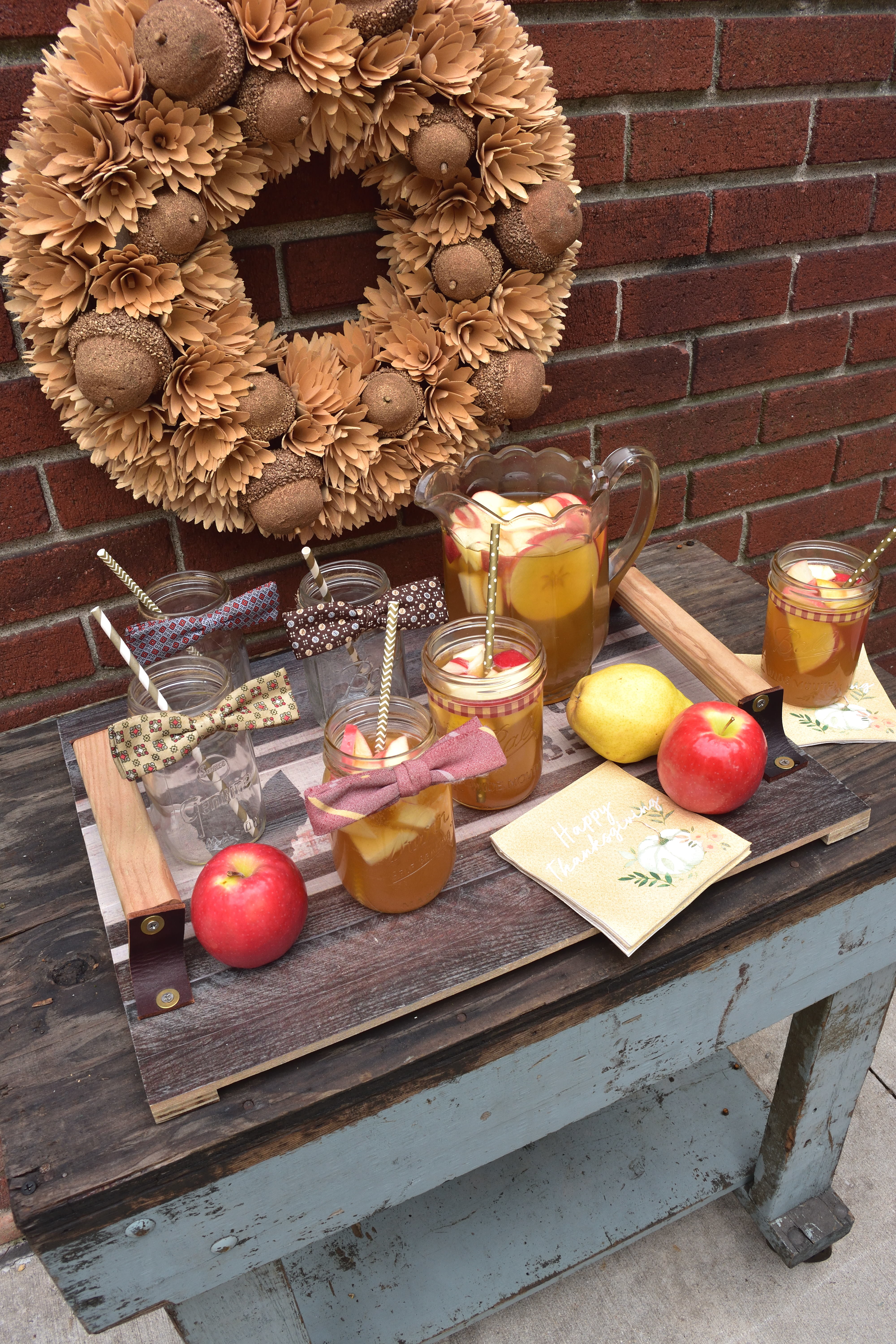 apple cider sangria beverages