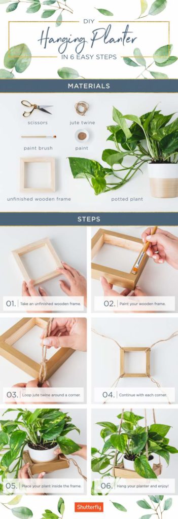 Steps to create a DIY hanging planter to brighten up your home!