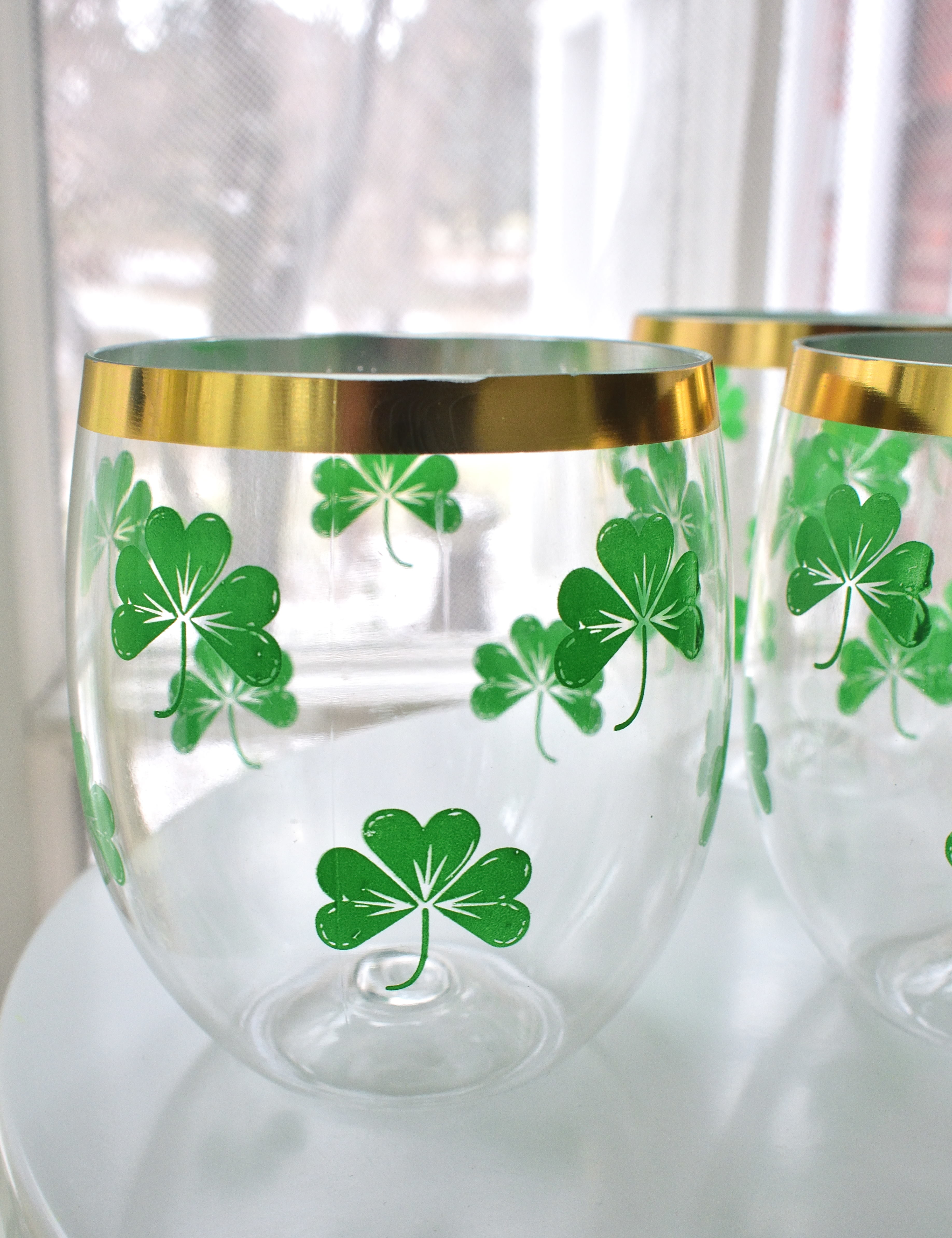 shamrock coctail glasses