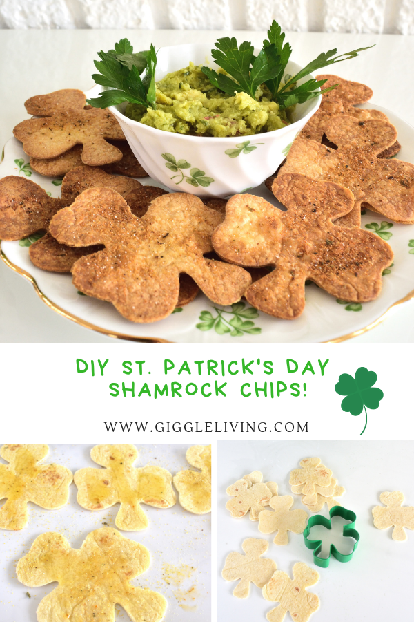DIY St. Patrick's Day shamrock chips