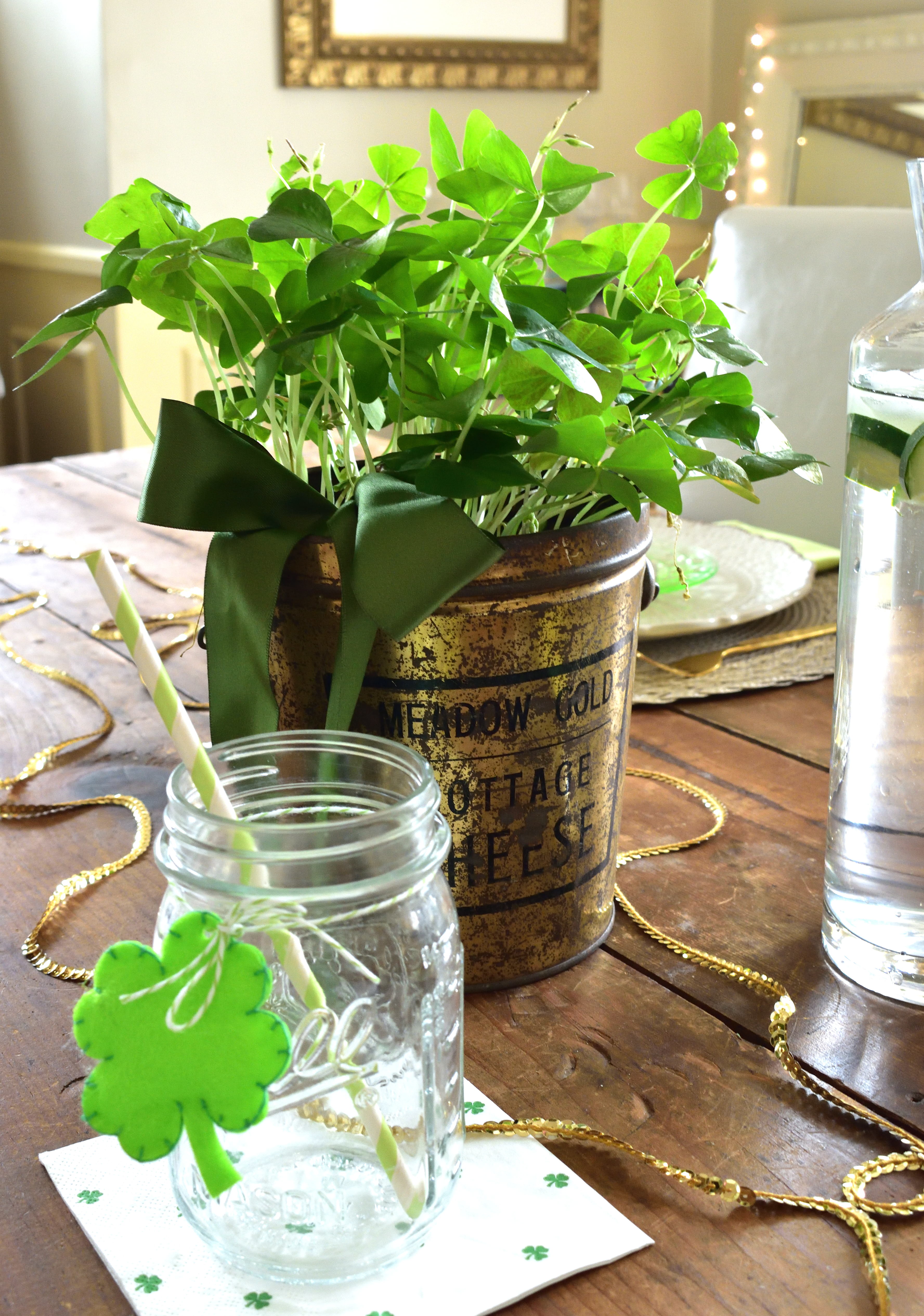 St. Paddy's Day table centerpiece