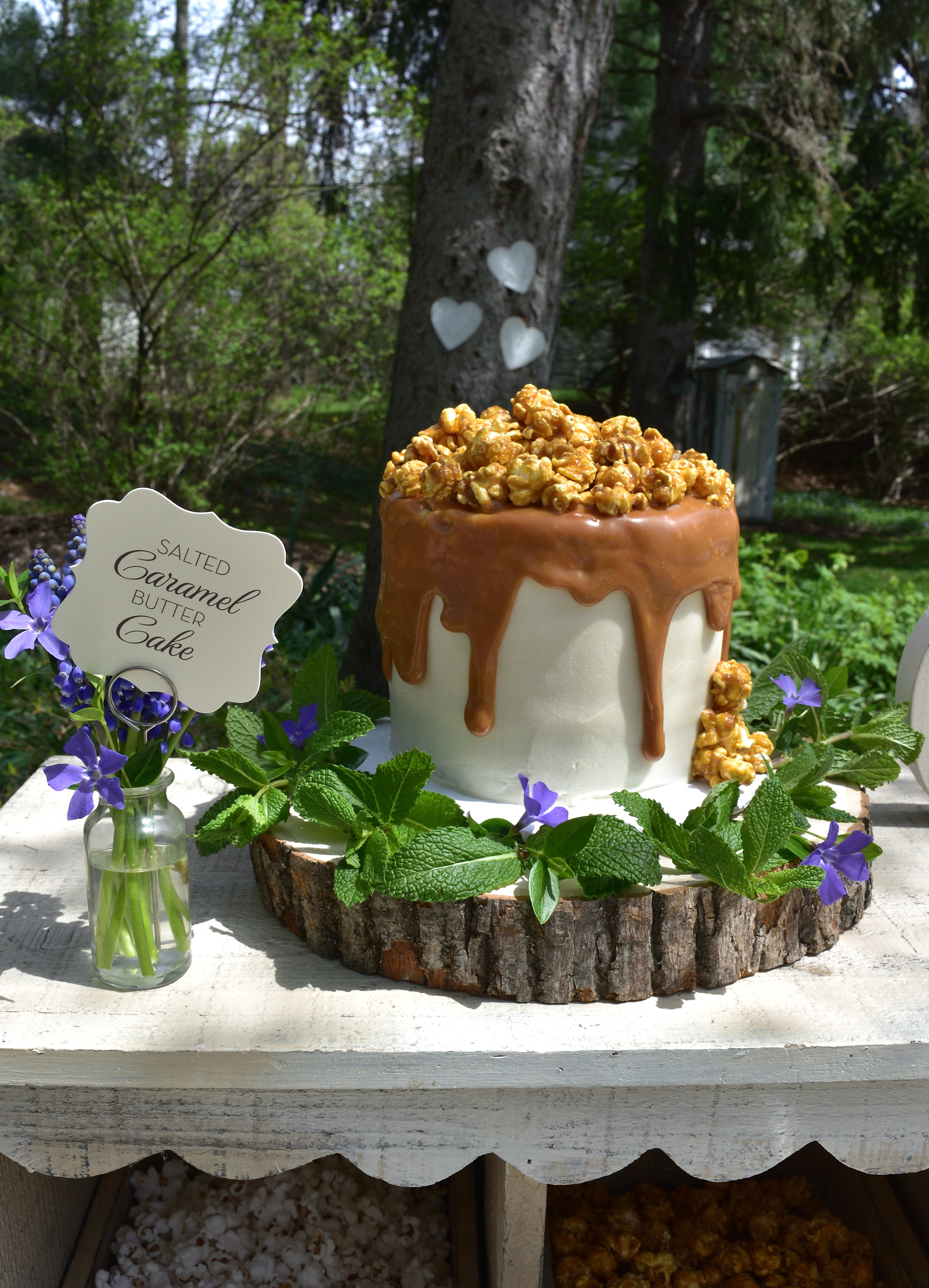 rustic wedding cake