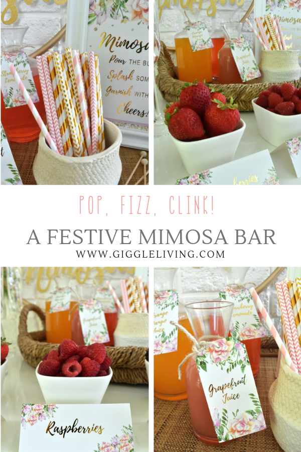 A festive mimosa bar