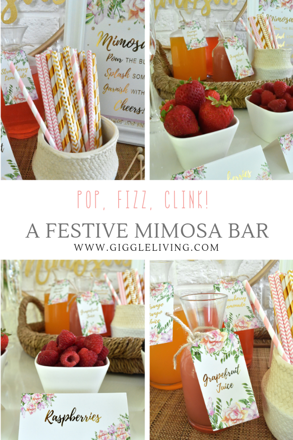 Easy mimosa bar styling that's perfect for any festive event!