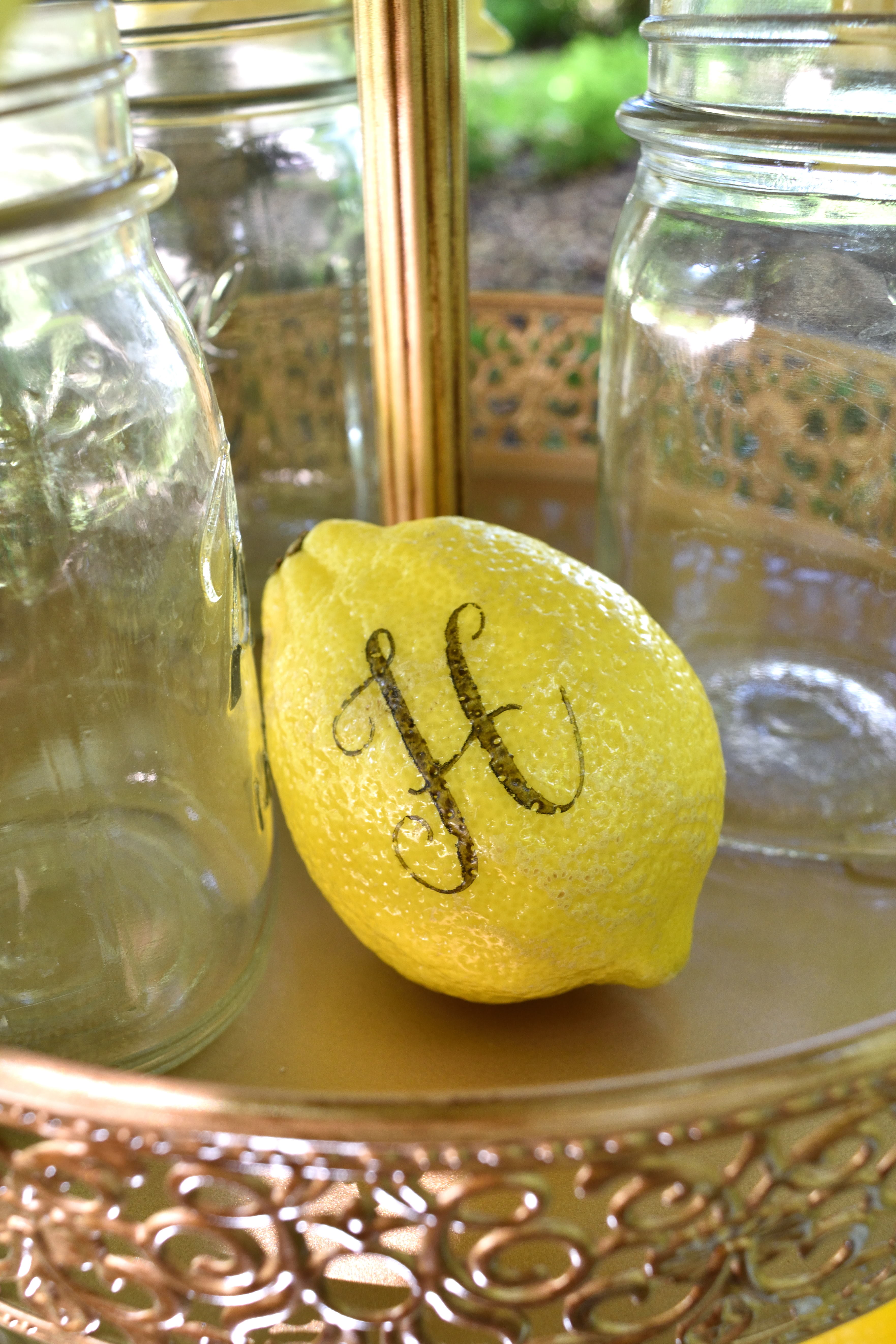 lemonade stand printed lemon
