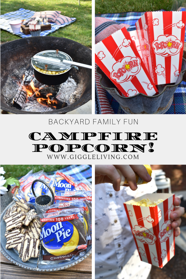 Family fun with campfire popcorn!