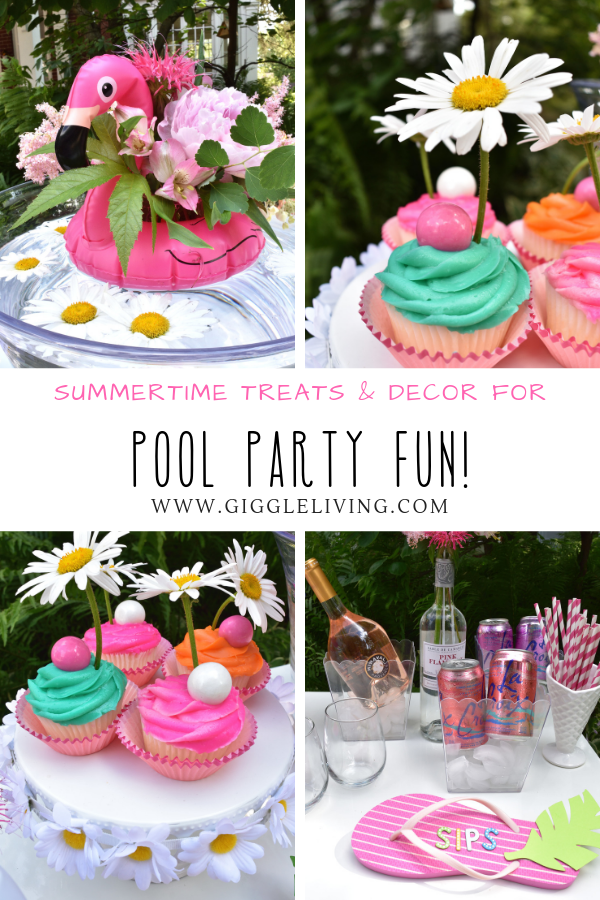 pool party decorations and treats