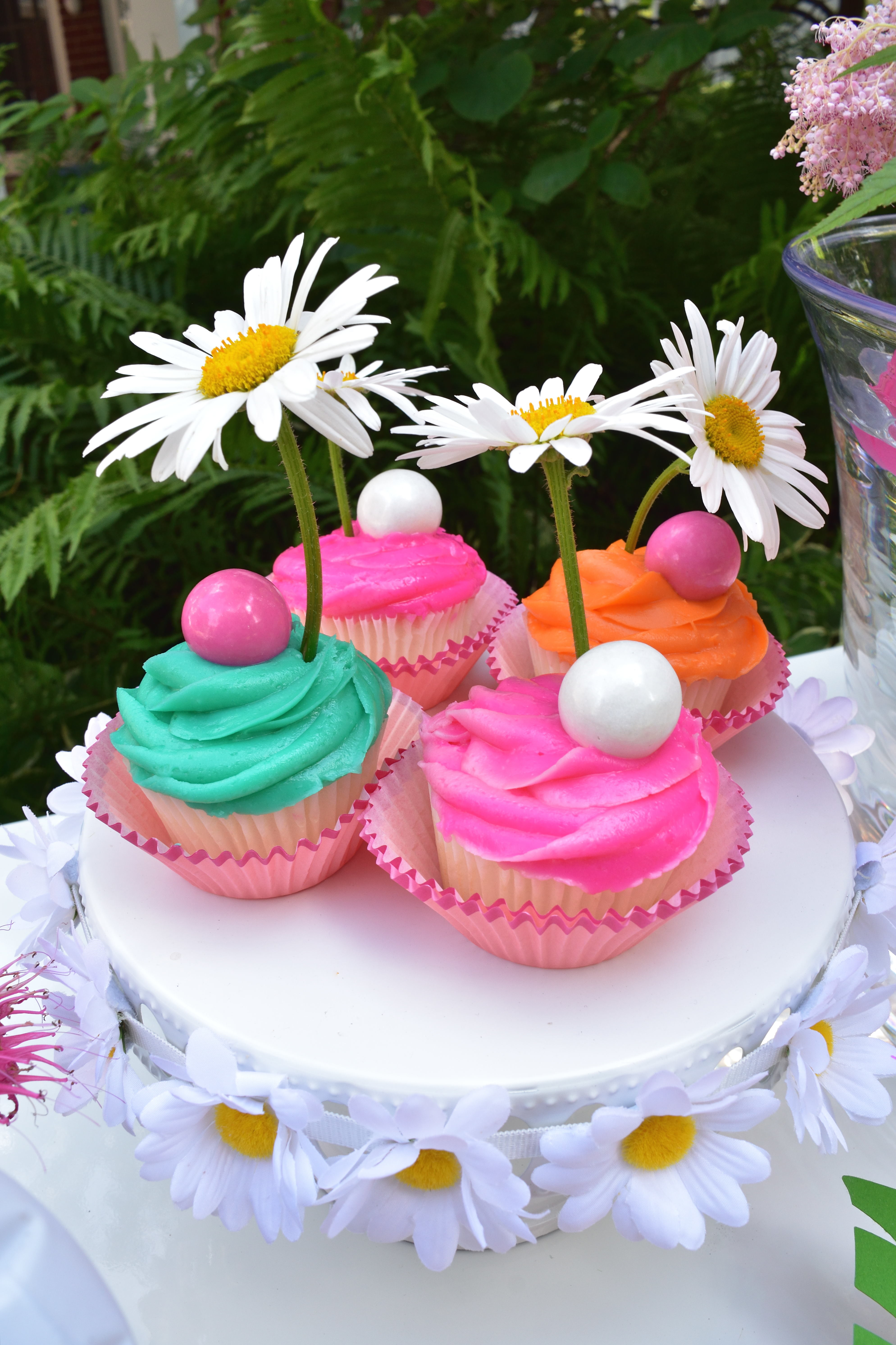 pool party cupcake decorations