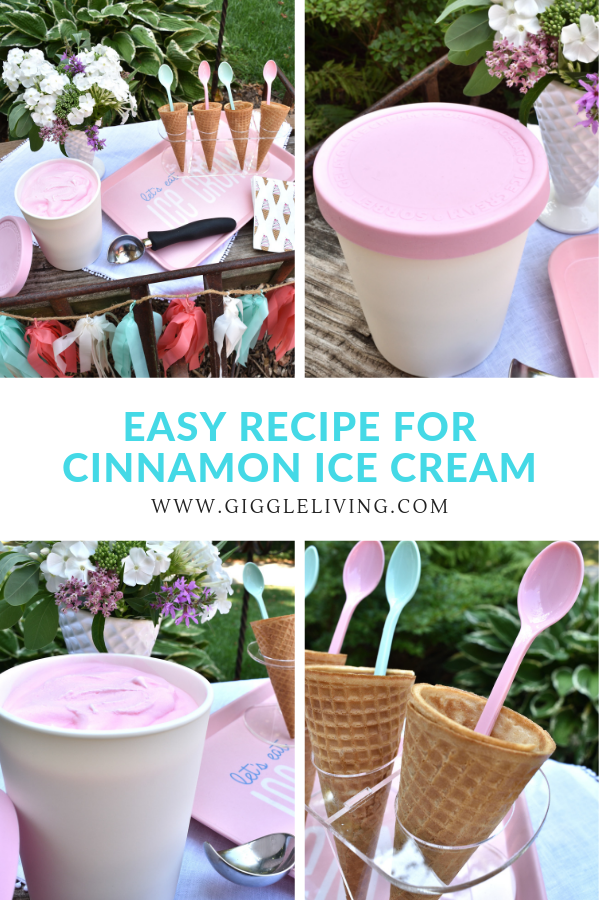 Cinnamon ice cream recipe and fun decorations!