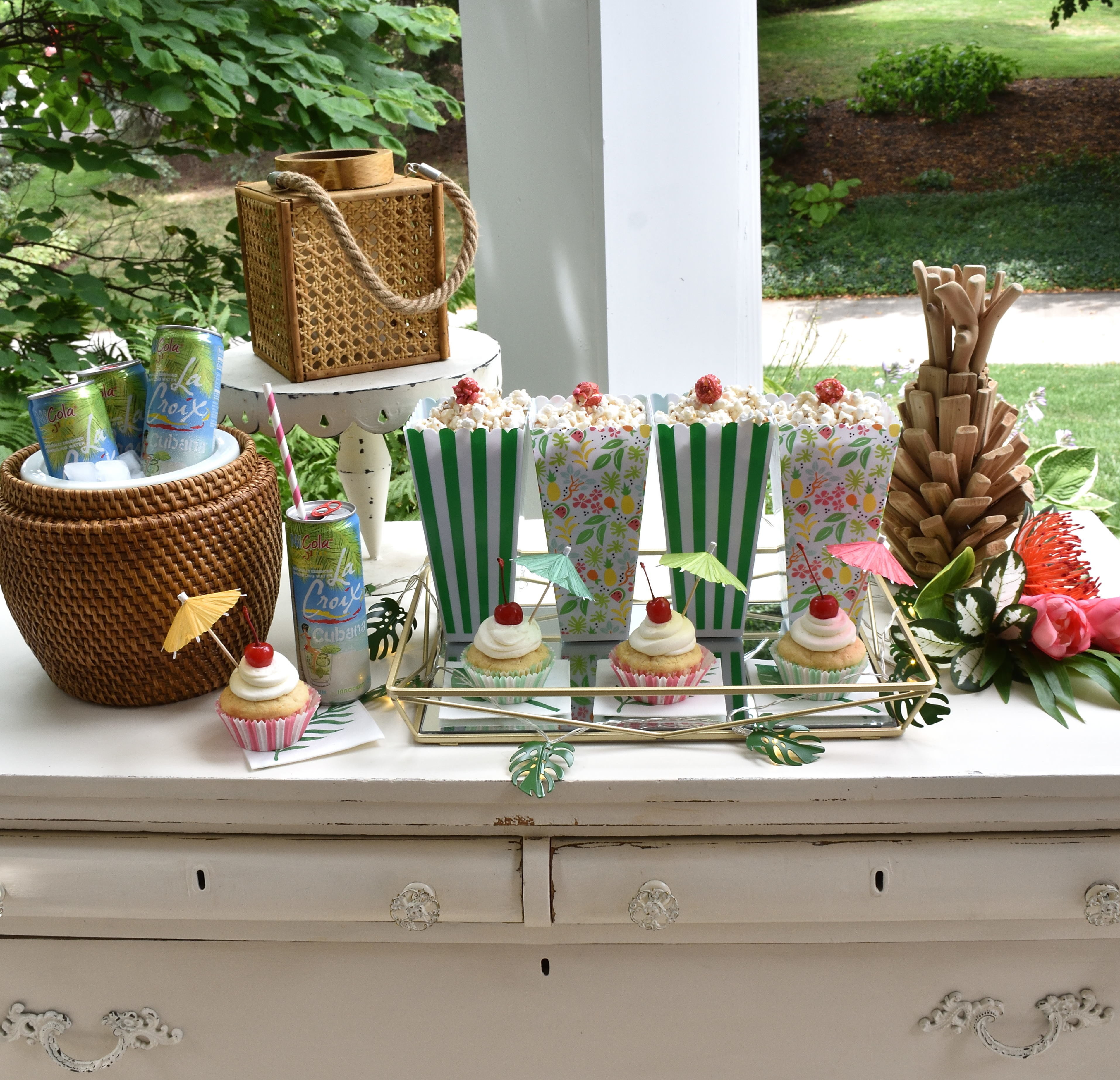 Pina colada cupcakes and tropical treats