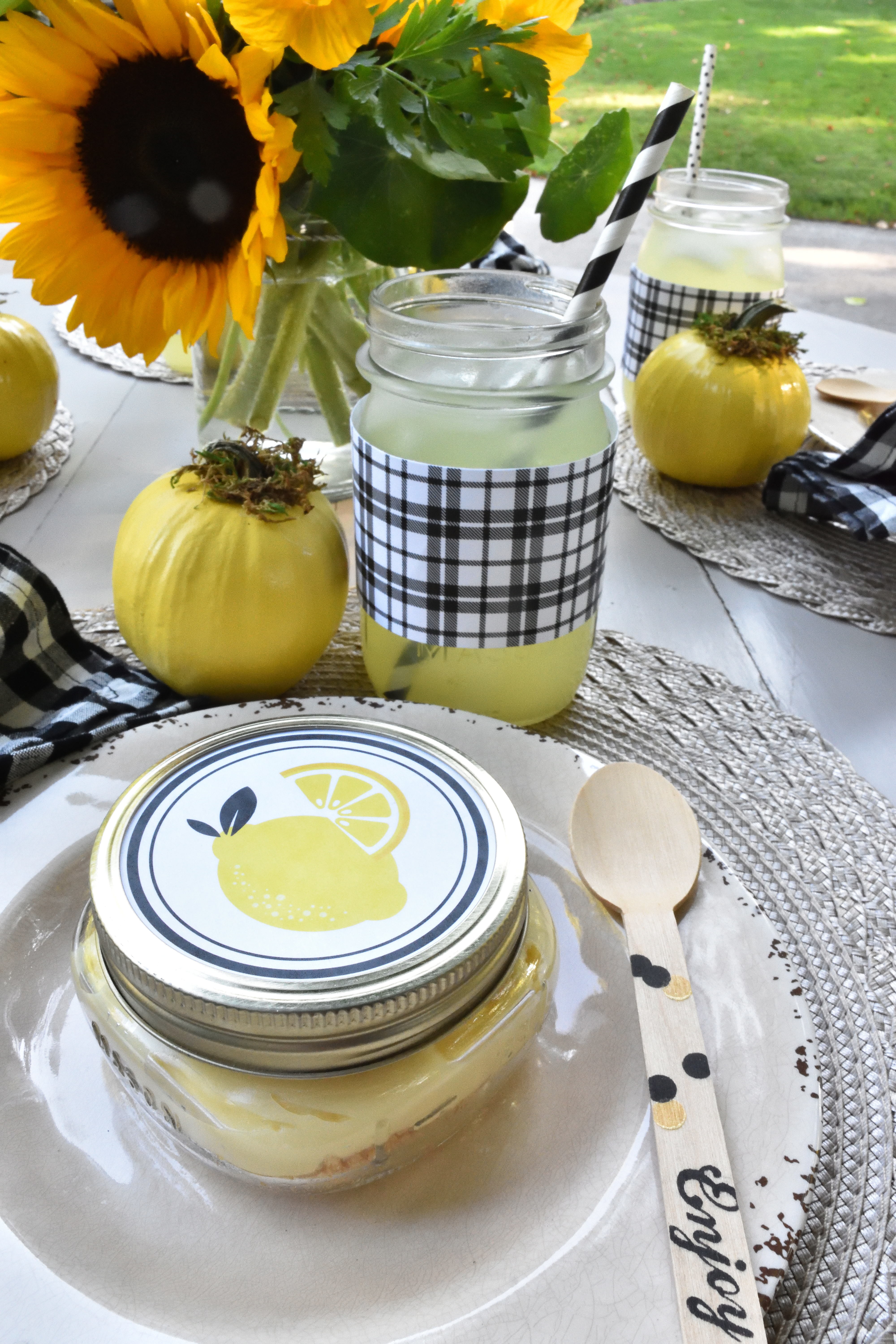 lemon mason jar printables