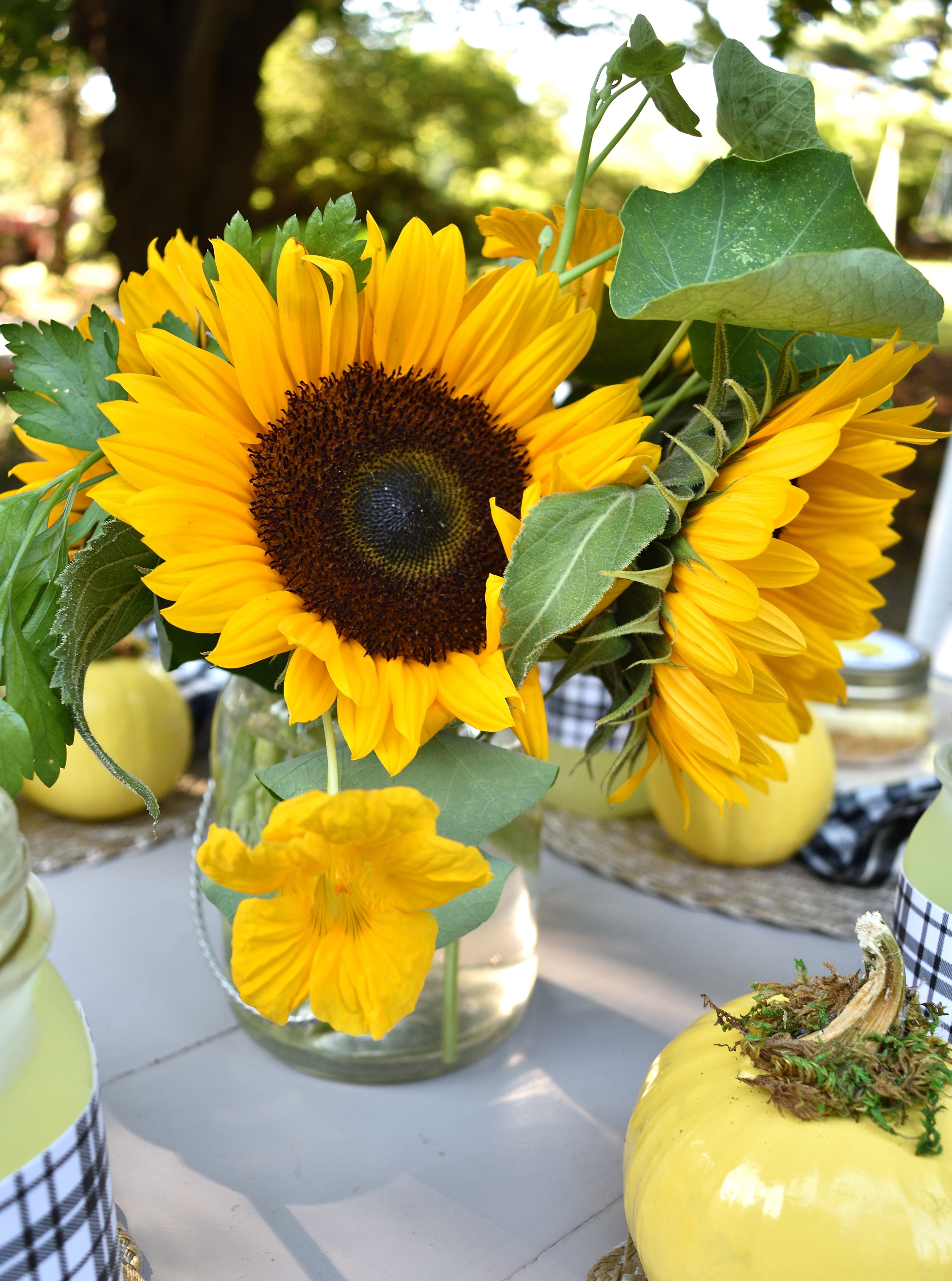 sunflowers for a fall centerpiece