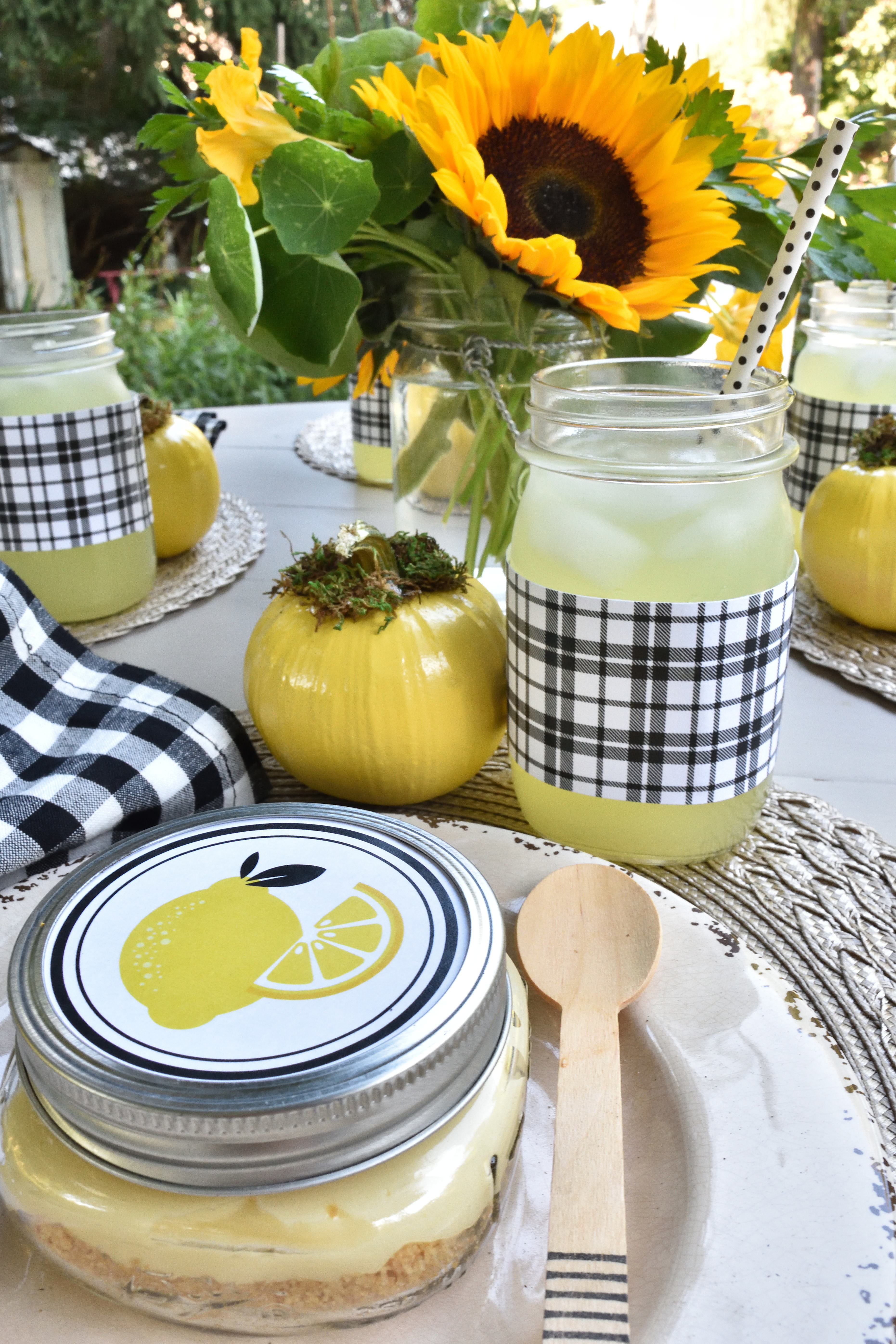 lemon theme fall picnic