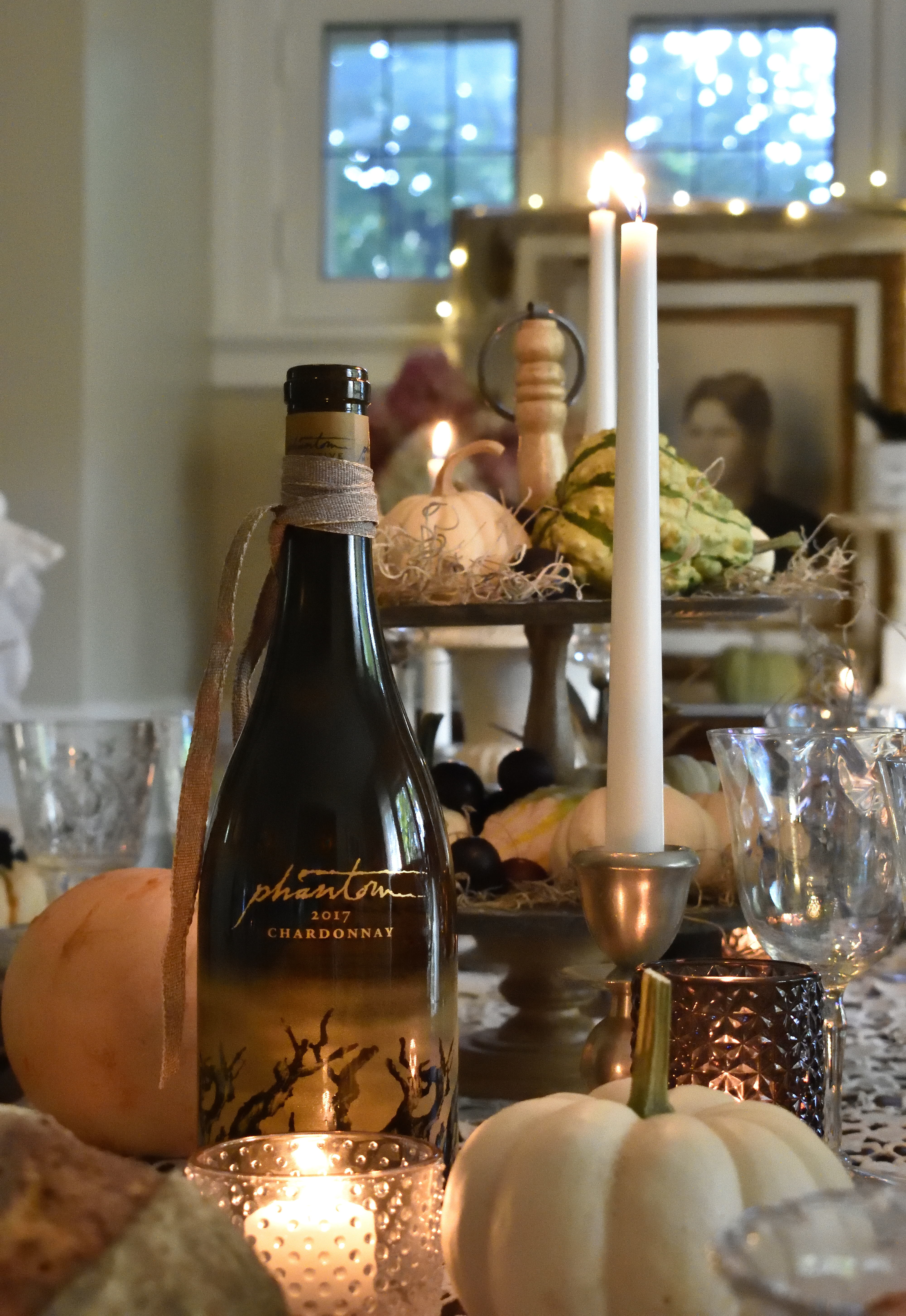 halloween dinner party wine