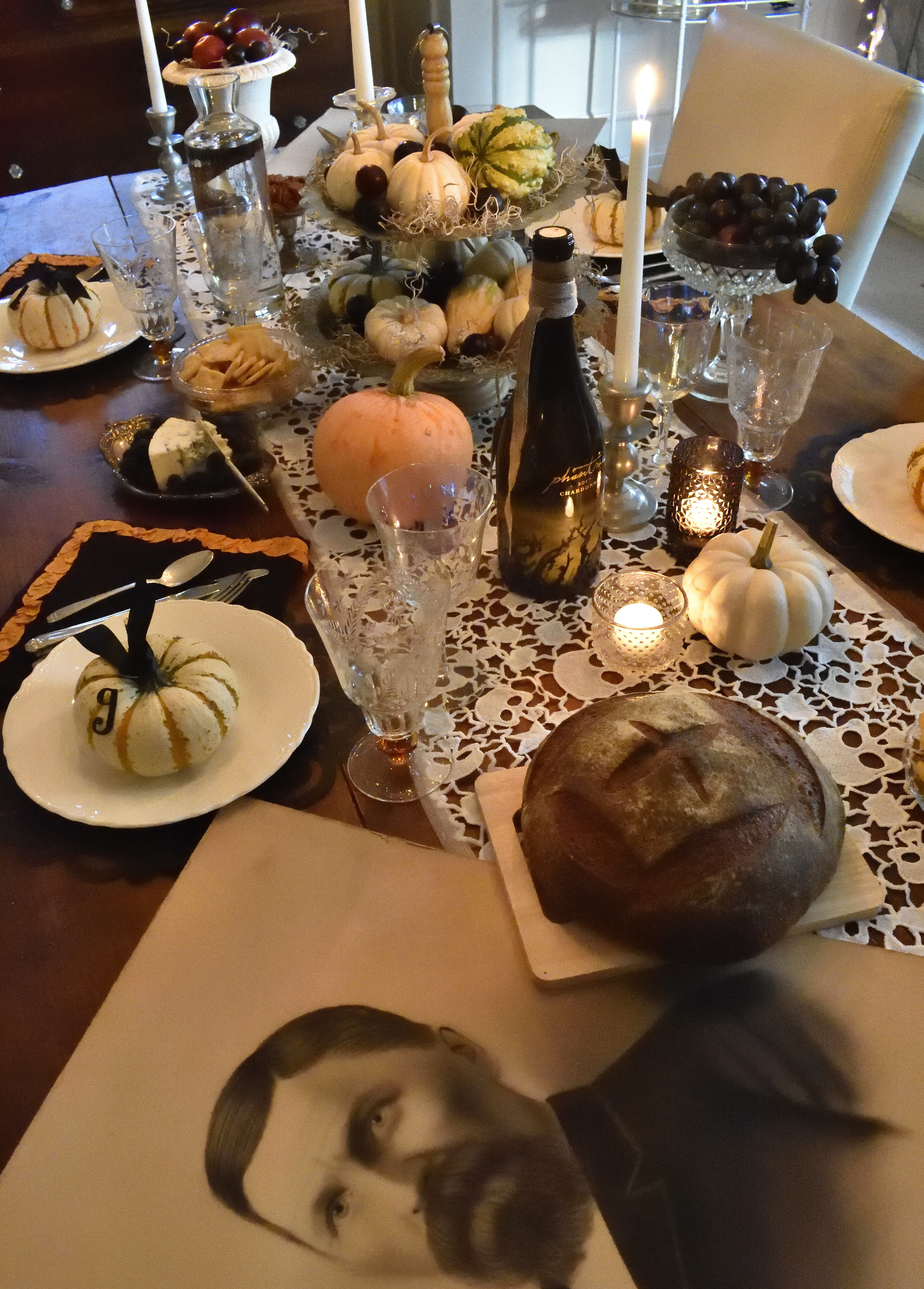 haunted dinner party table