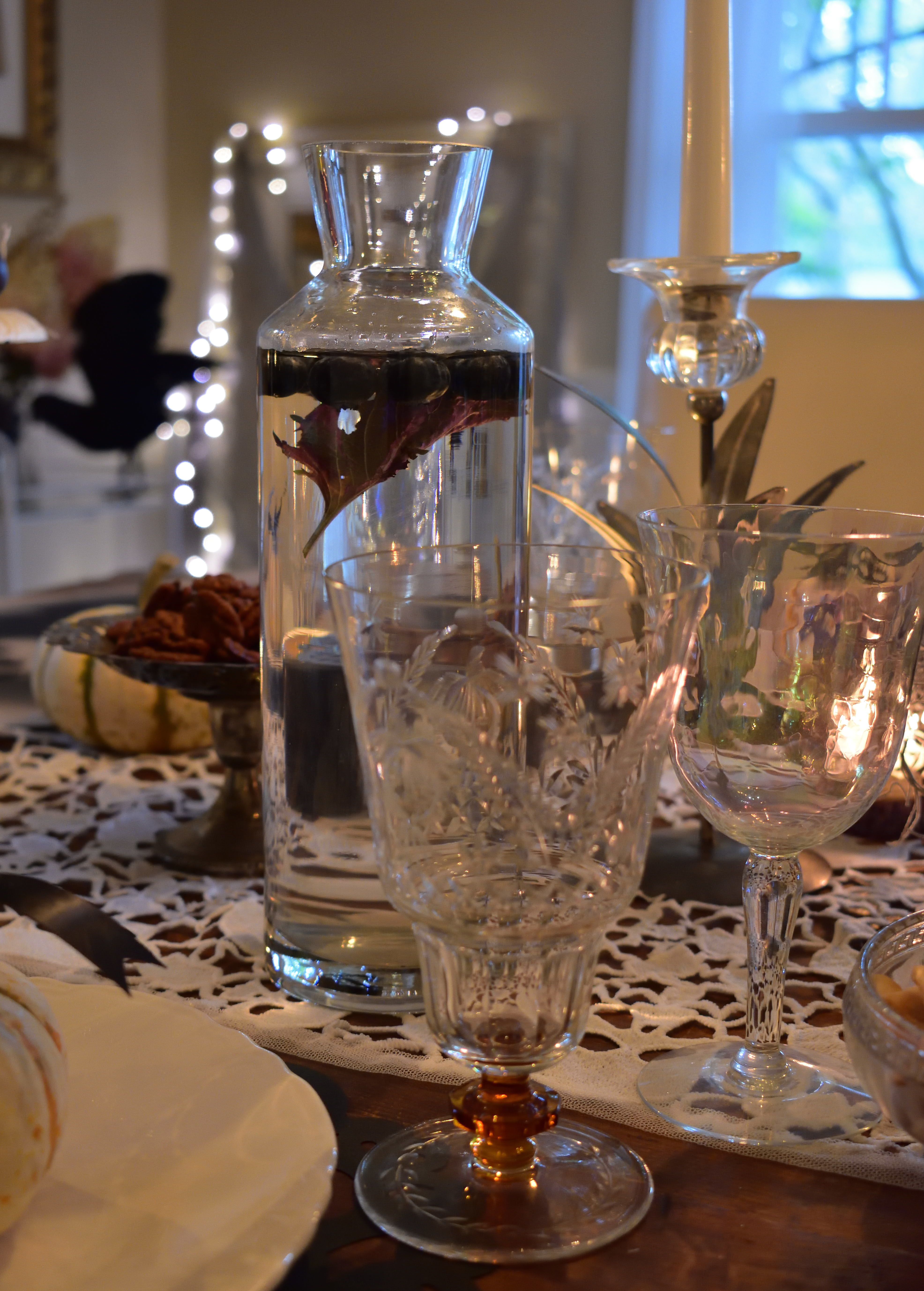 haunted dinner party water carafe