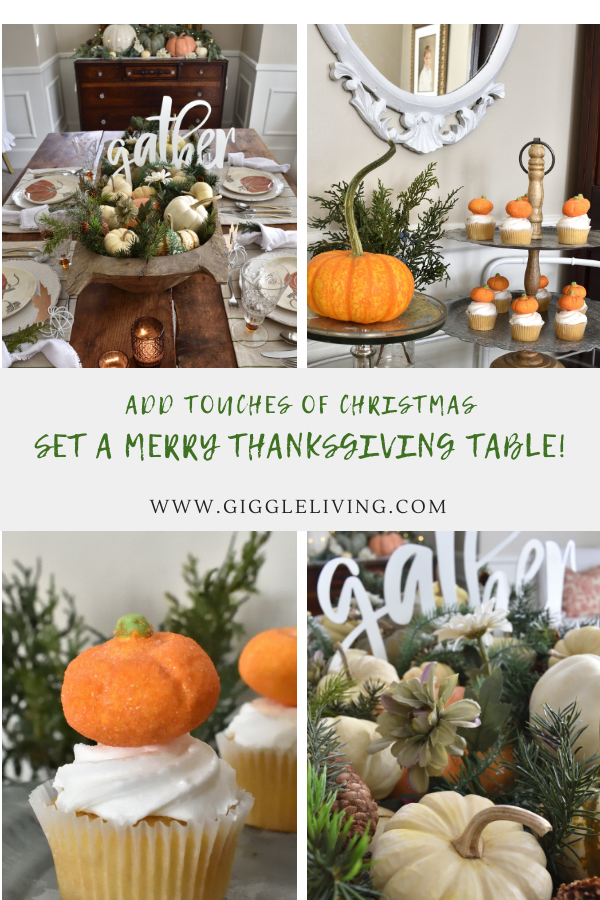 Add touches of Christmas to a festive Thanksgiving table!