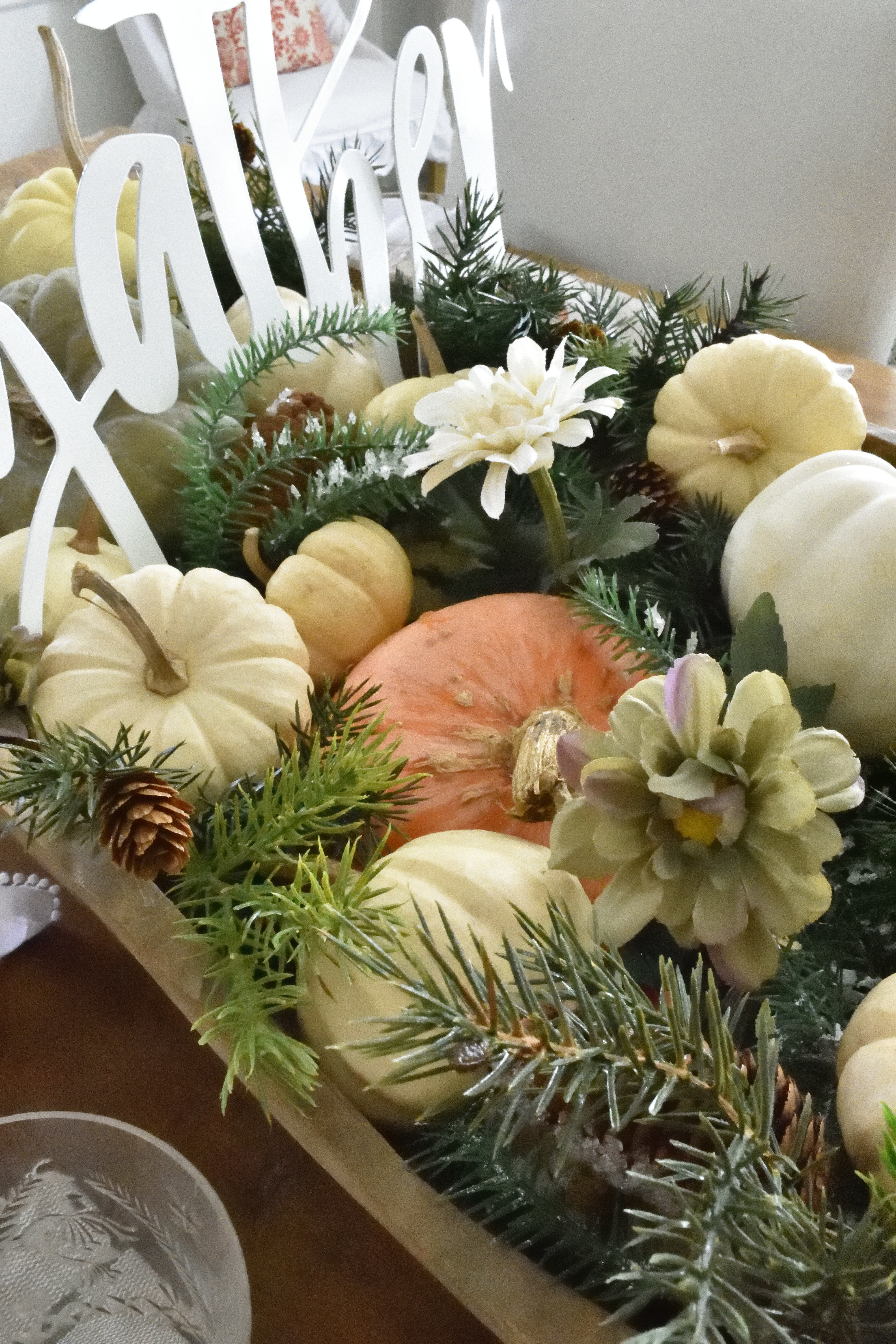 Thanksgiving centerpiece details