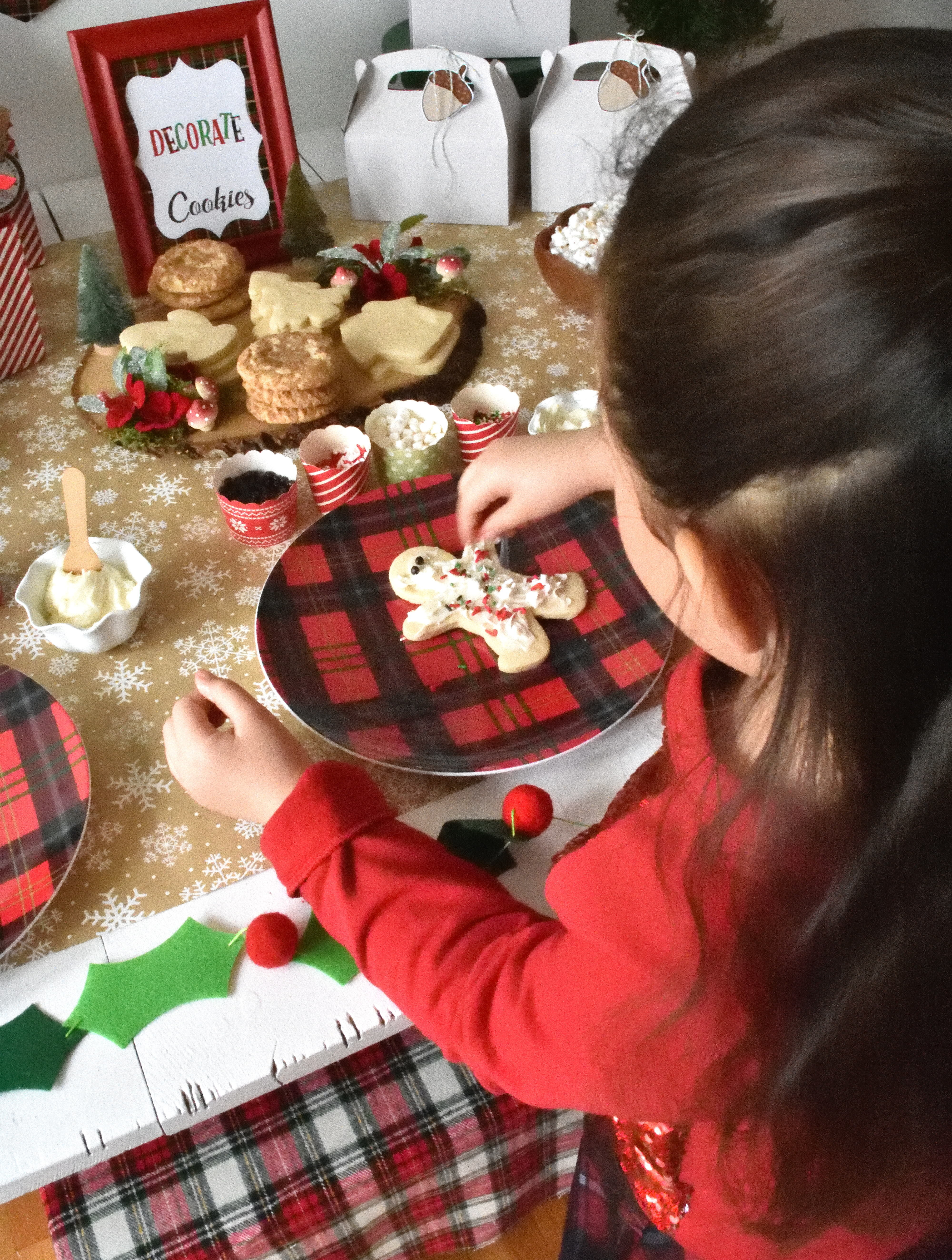 Christmas cookie decorating party