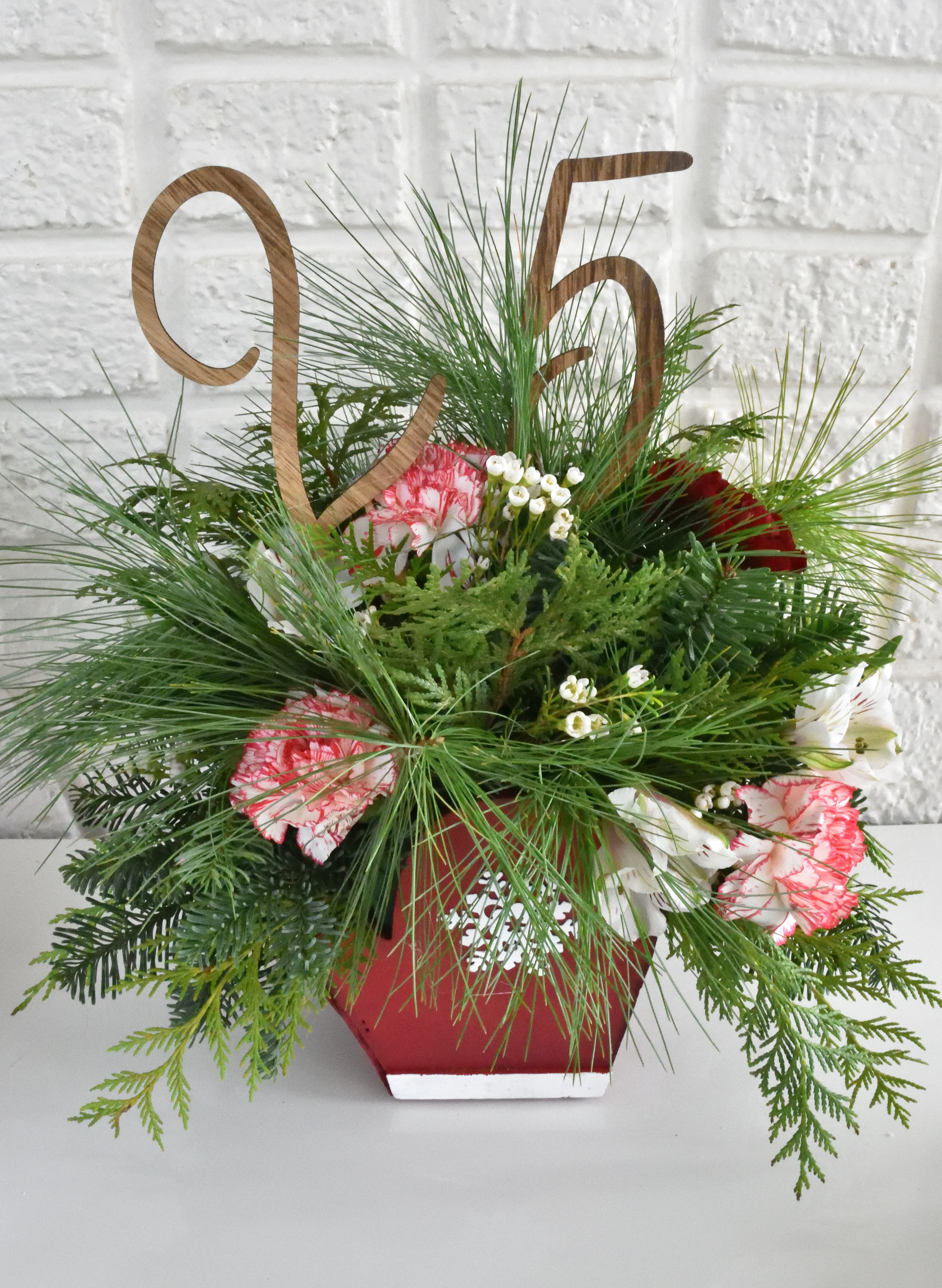 Christmas floral arrangement