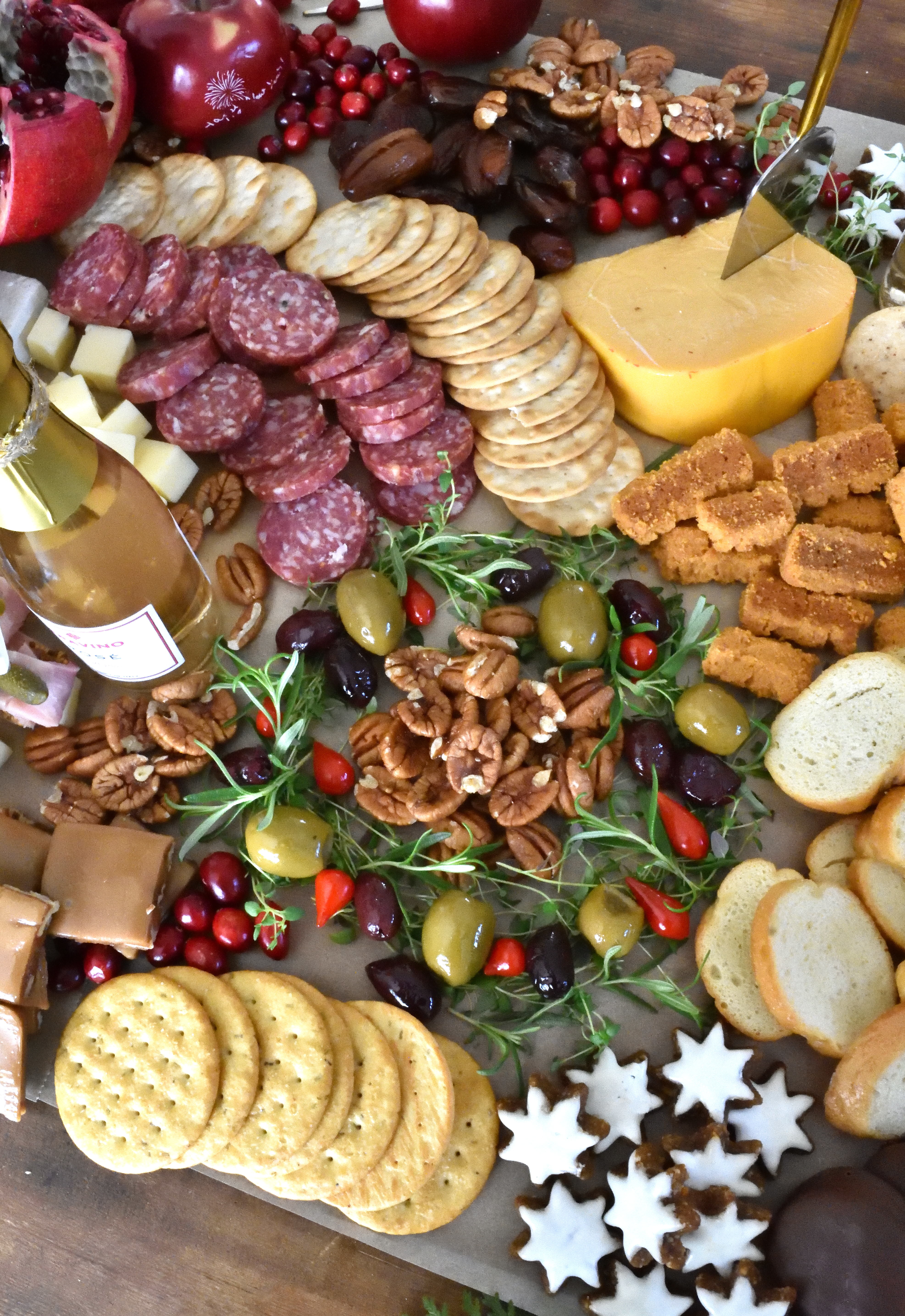 New Year's eve celebrations, charcuterie