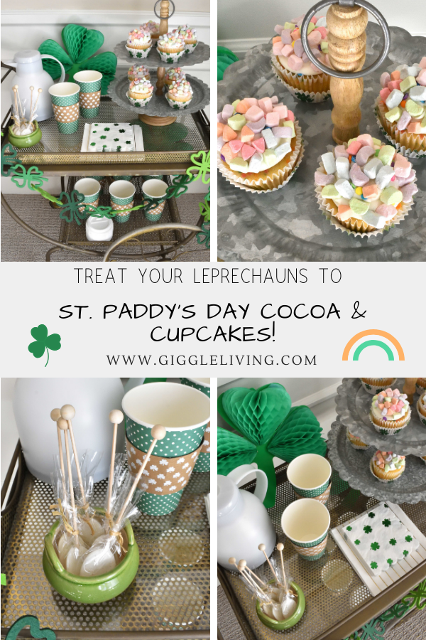 St. Paddy's Day cocoa and cupcakes