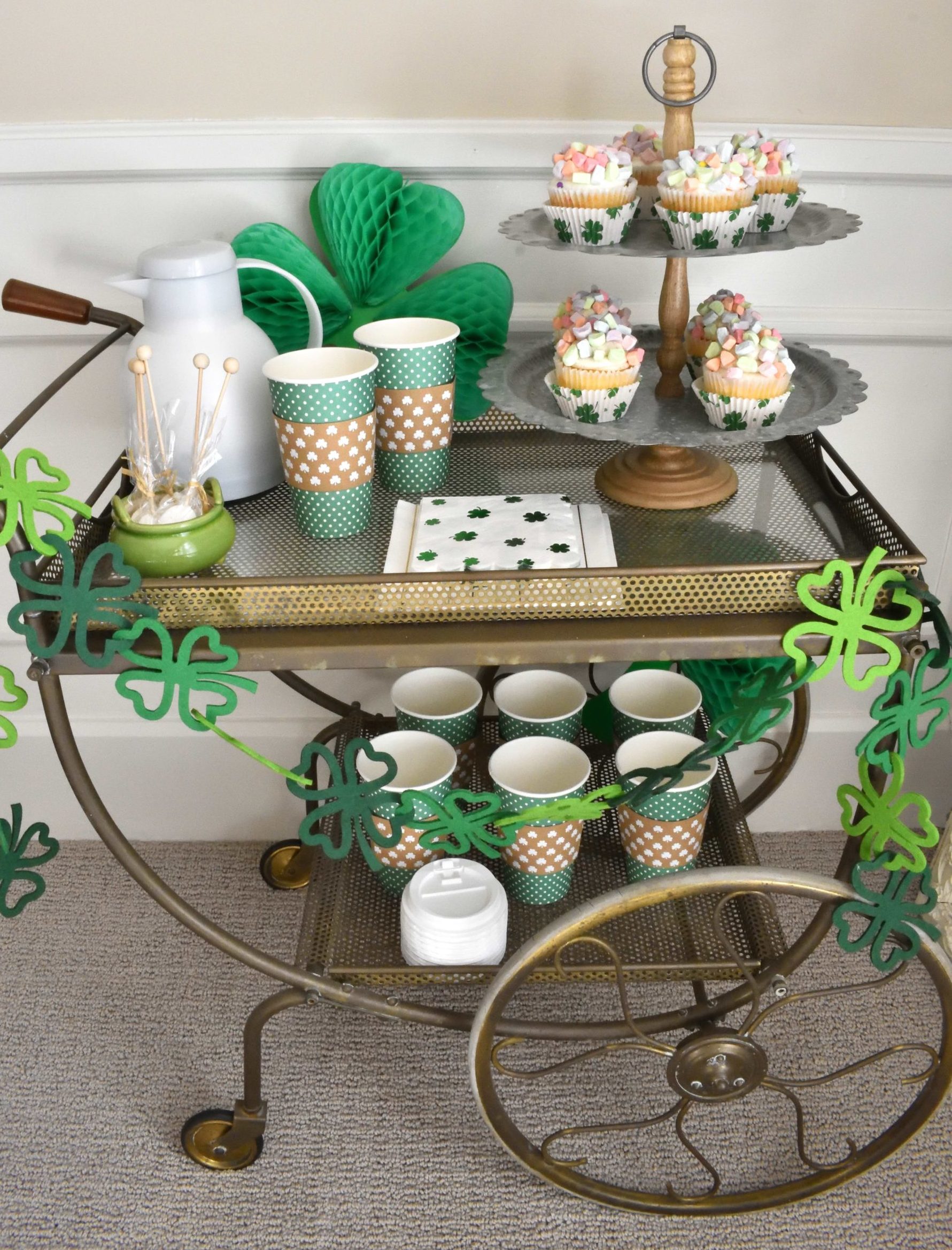 St. Paddy's cocoa and cupcakes