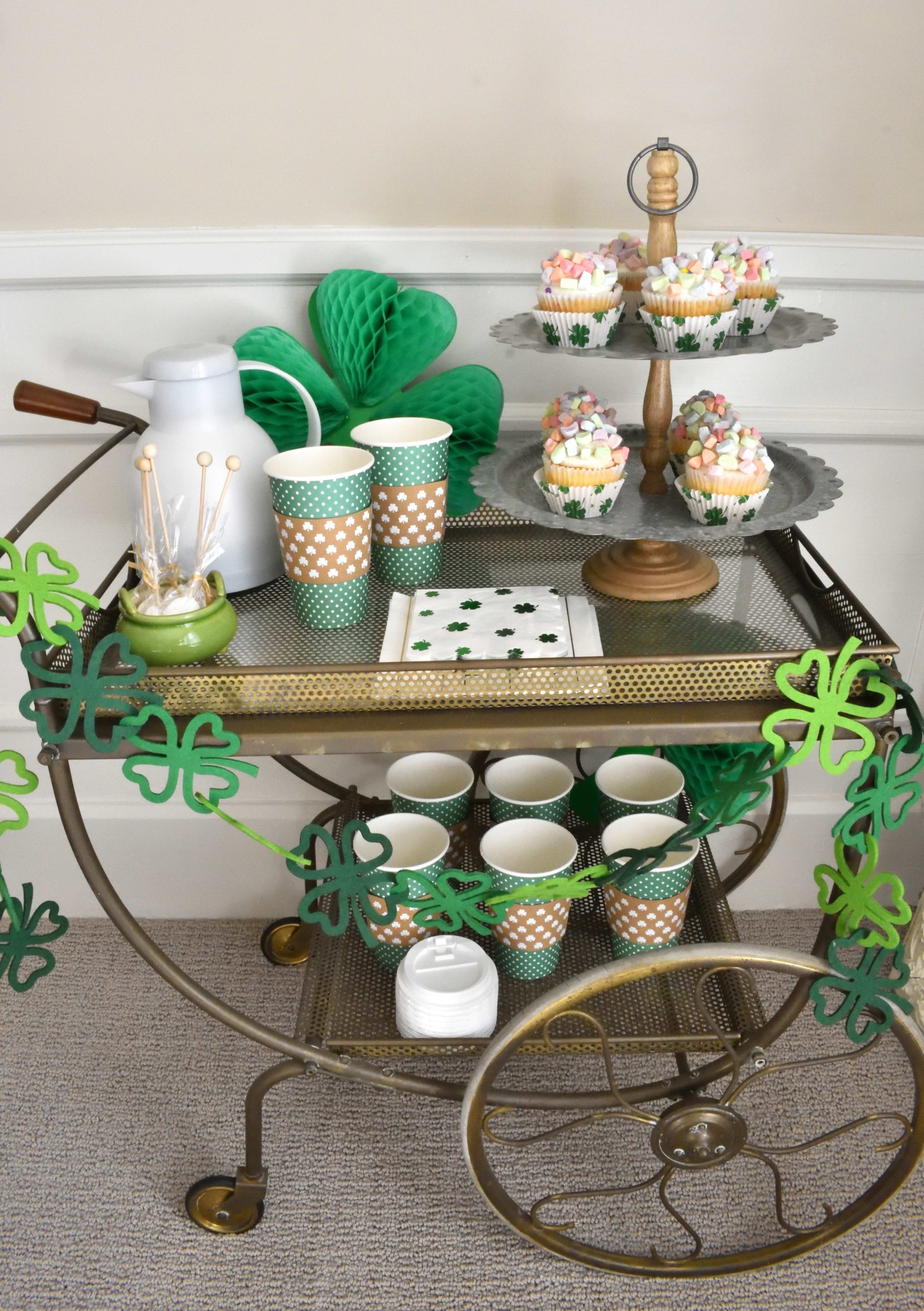 St. Paddy's cocoa and cupcakes