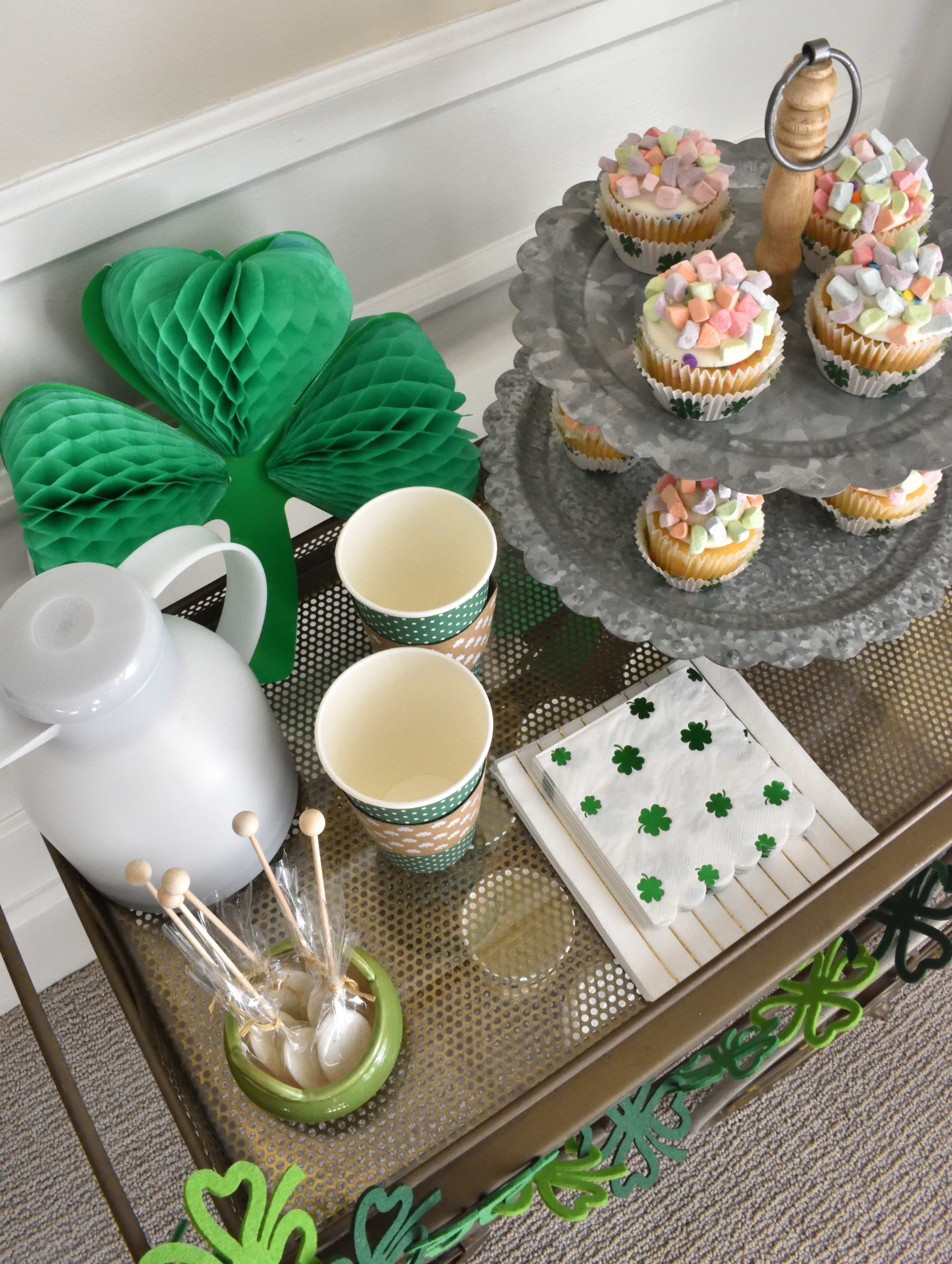 St. Paddy's day treat cart