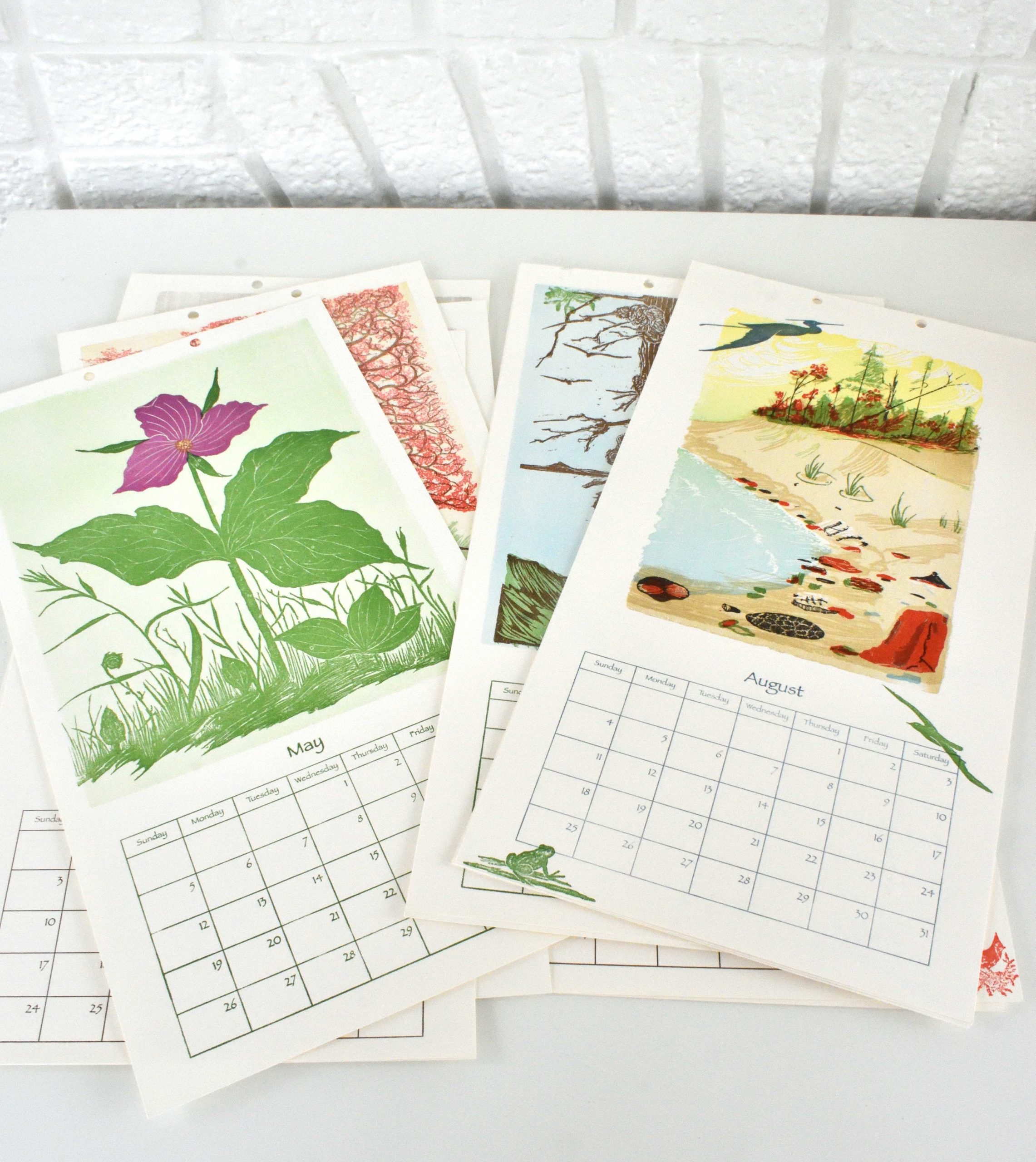 calendar sheets for a DIY project