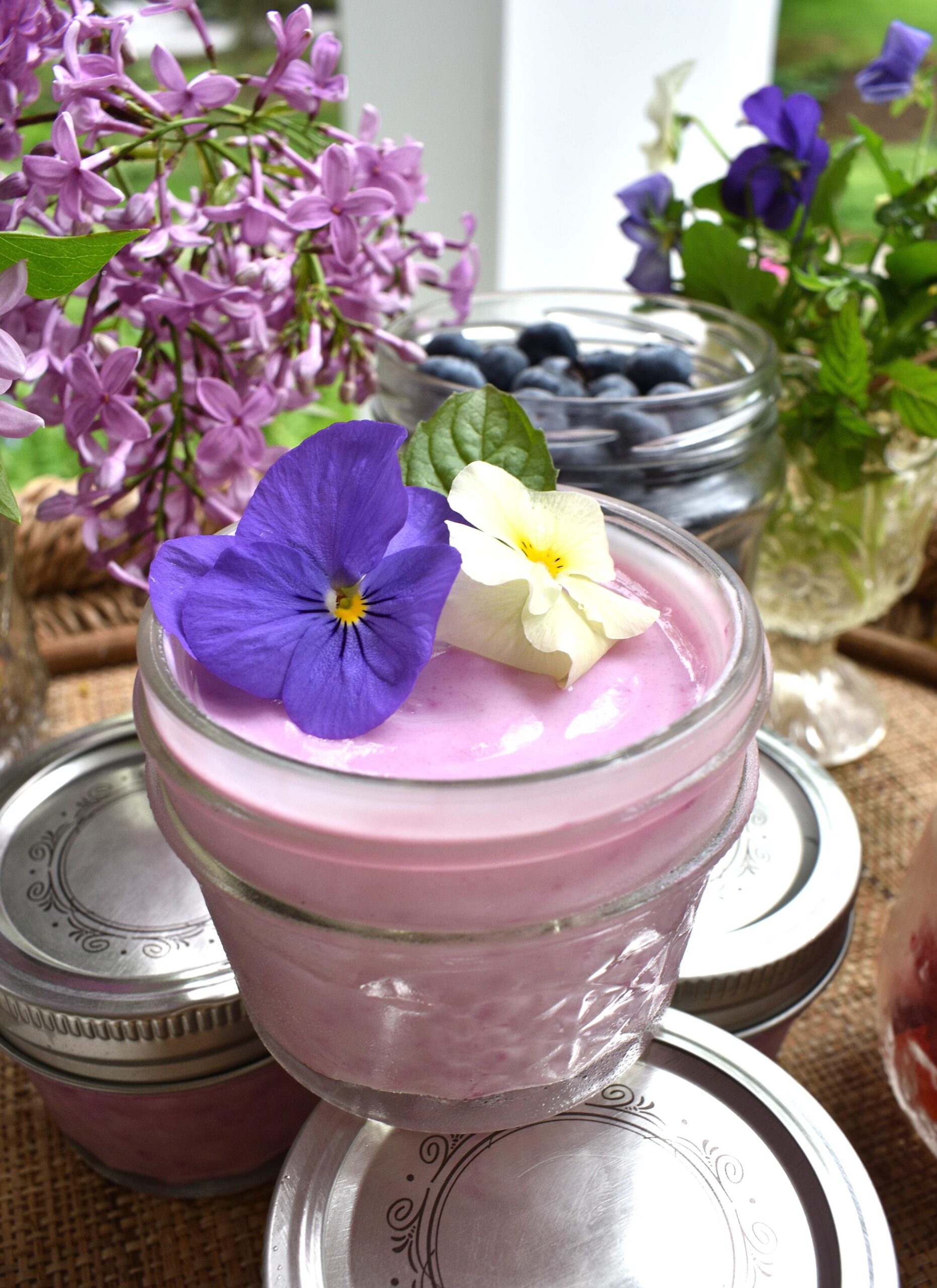 colorful yogurt parfaits