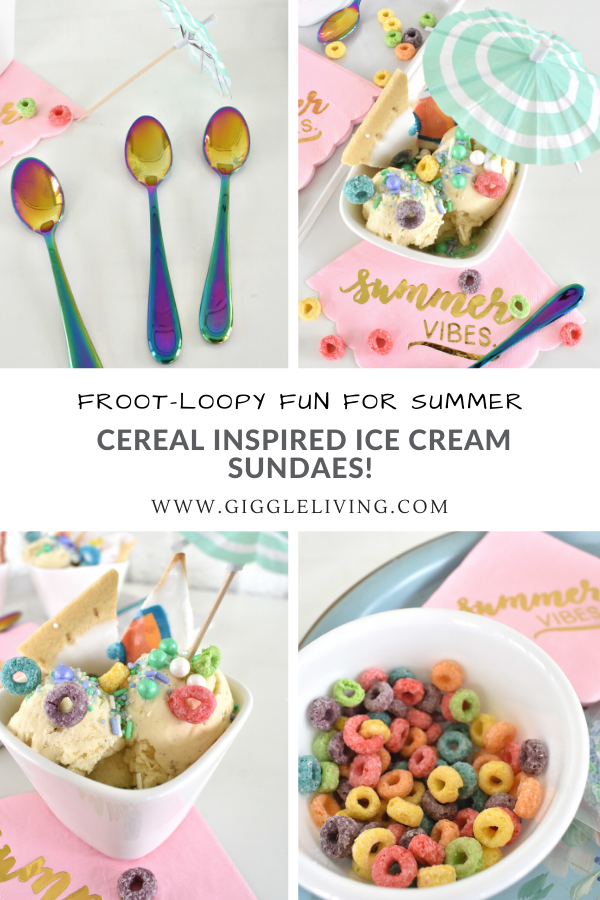 Froot Loops inspired sundaes!