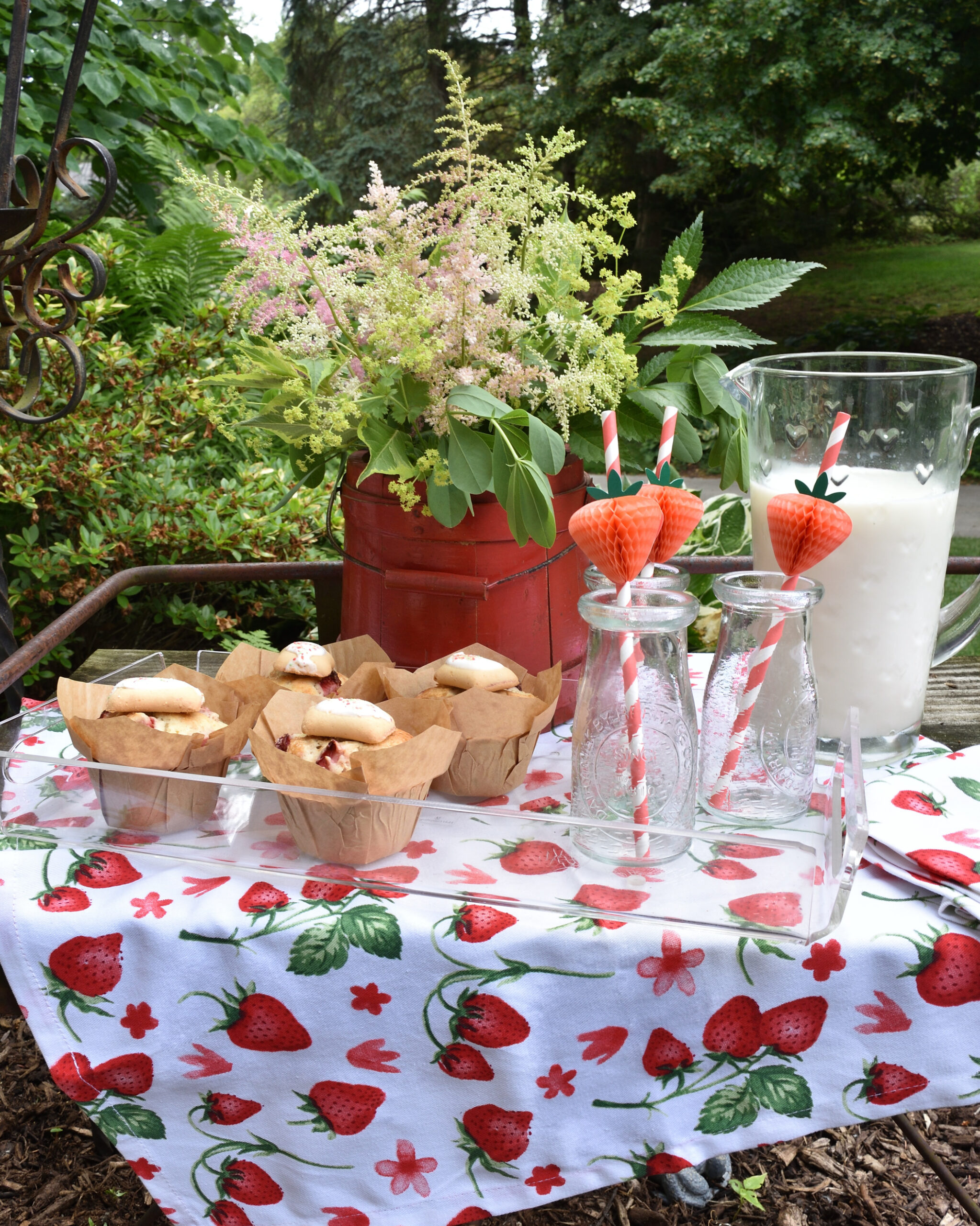 strawberry muffin breakfast