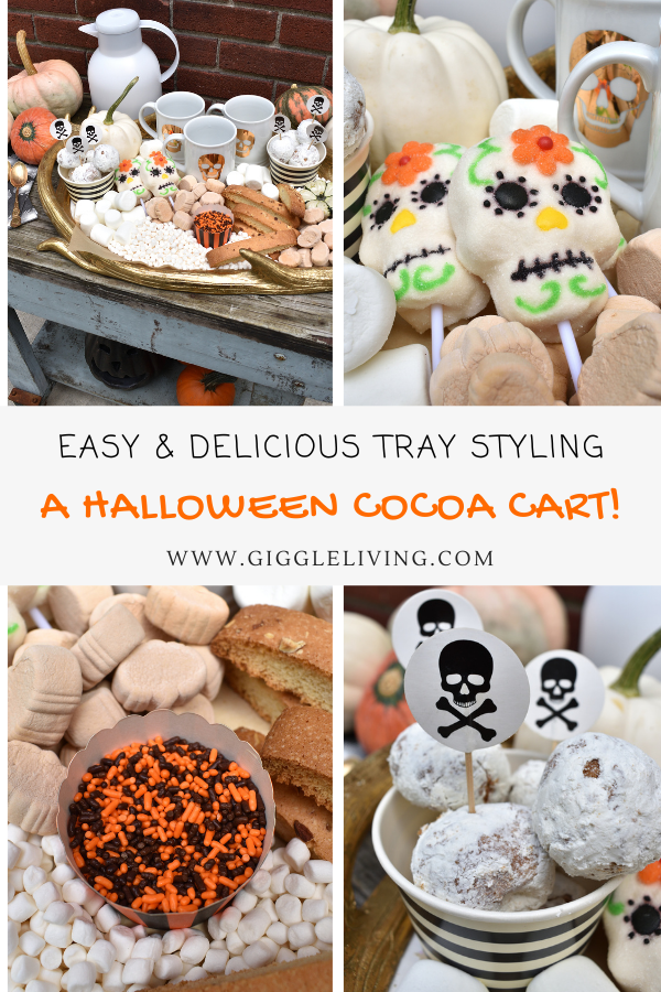 A Halloween cocoa cart