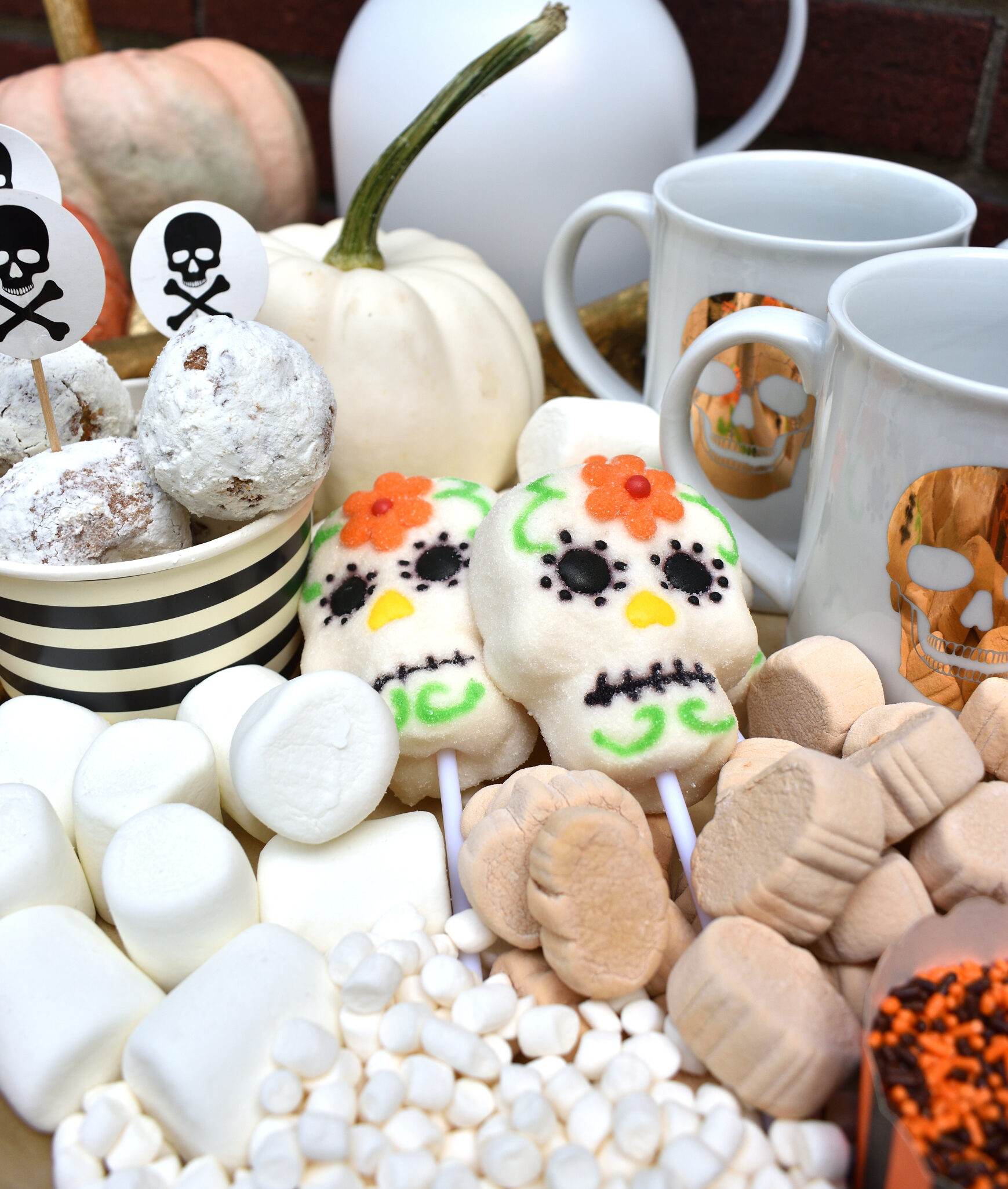 a Halloween cocoa cart