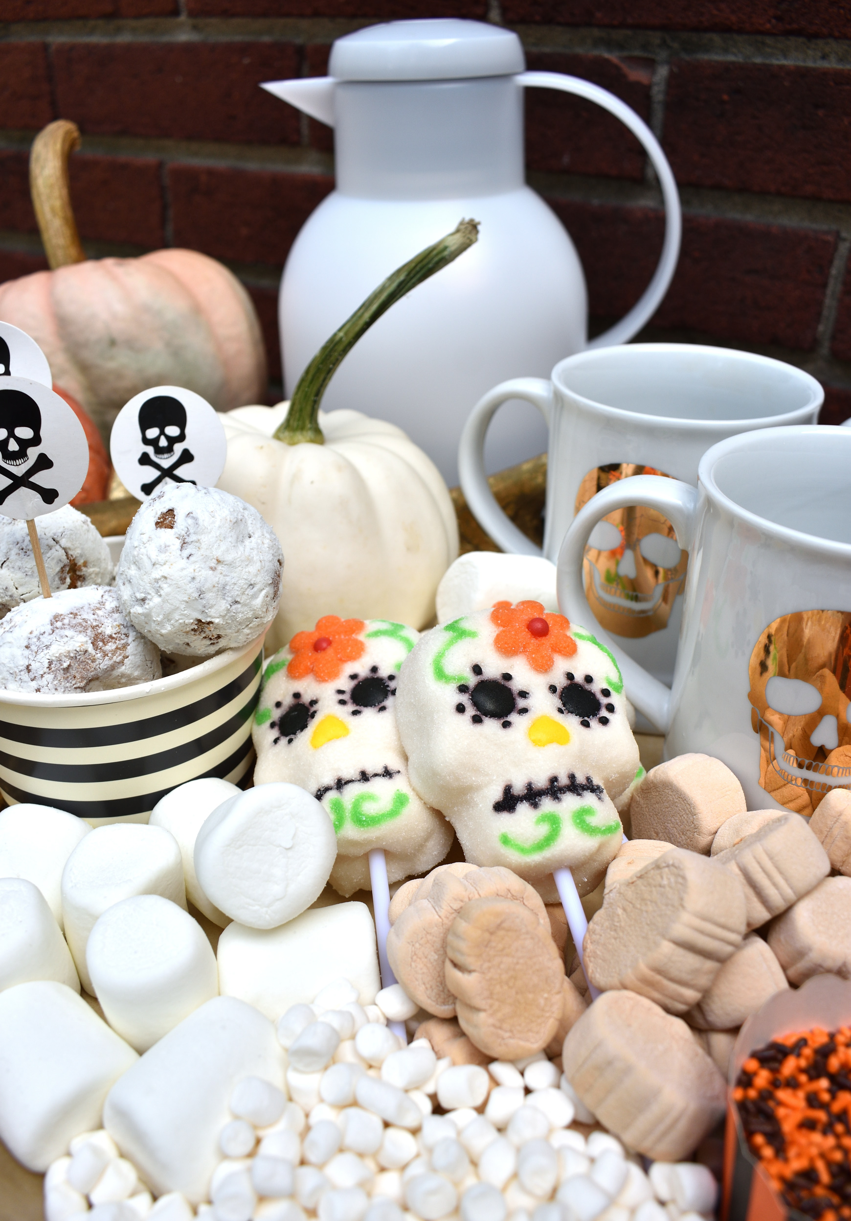 a Halloween cocoa cart