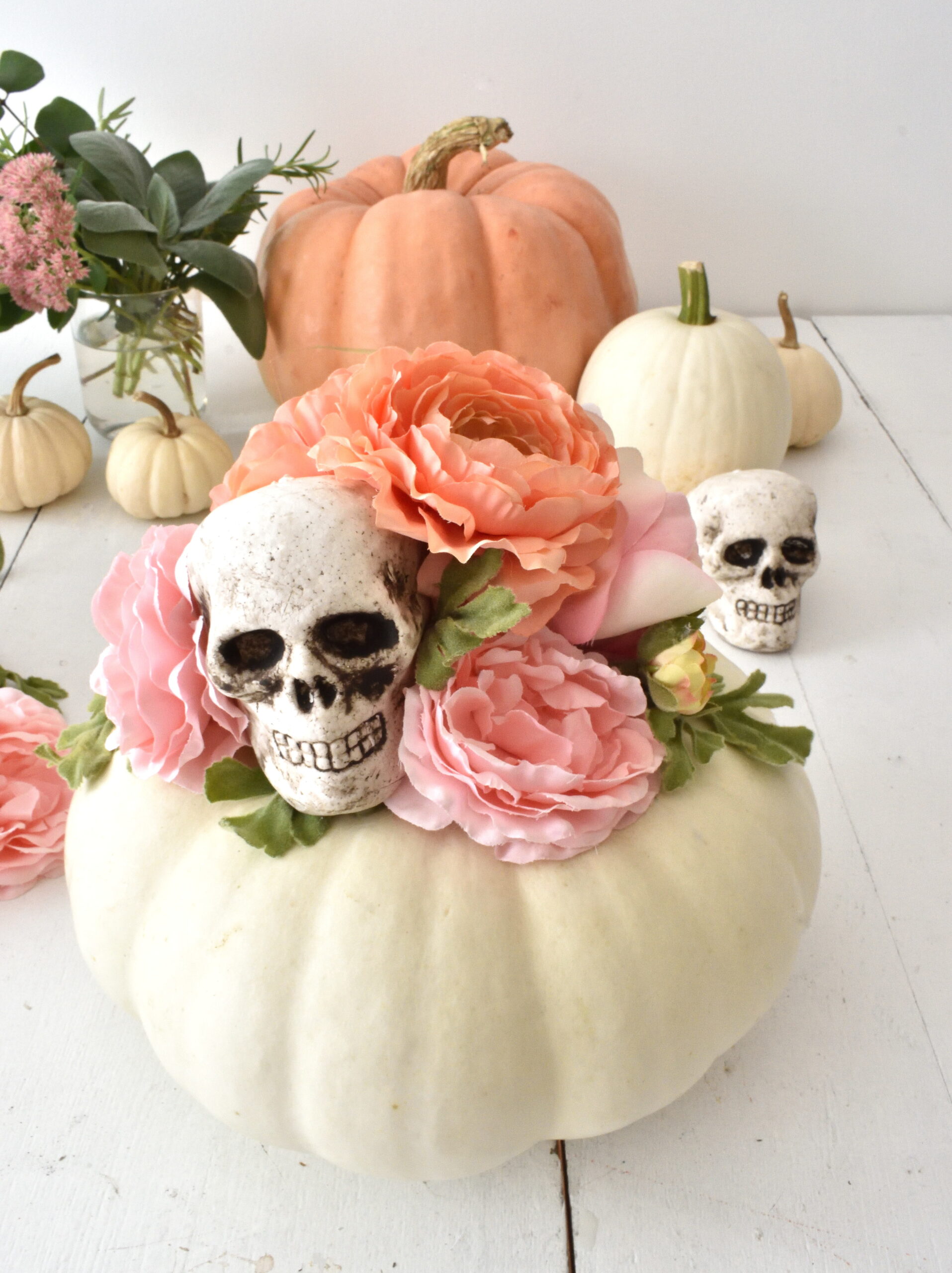 A pumpkin centerpiece for Halloween