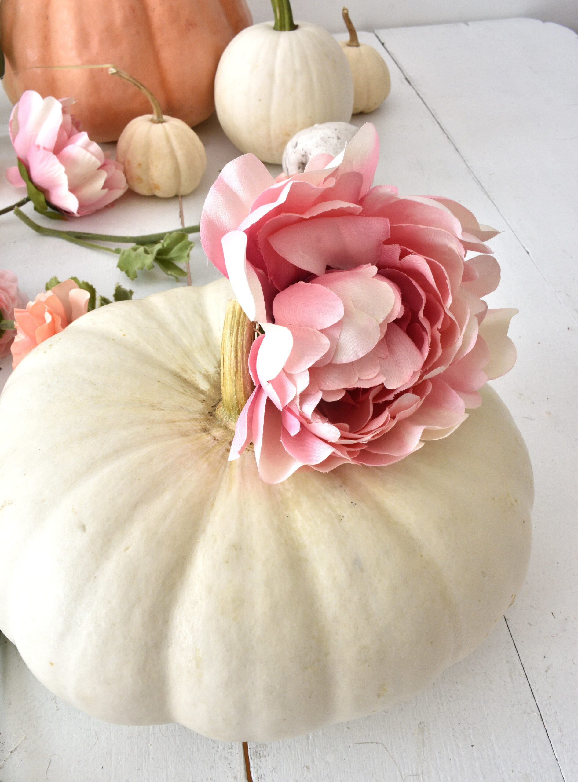 floral pumpkin DIY