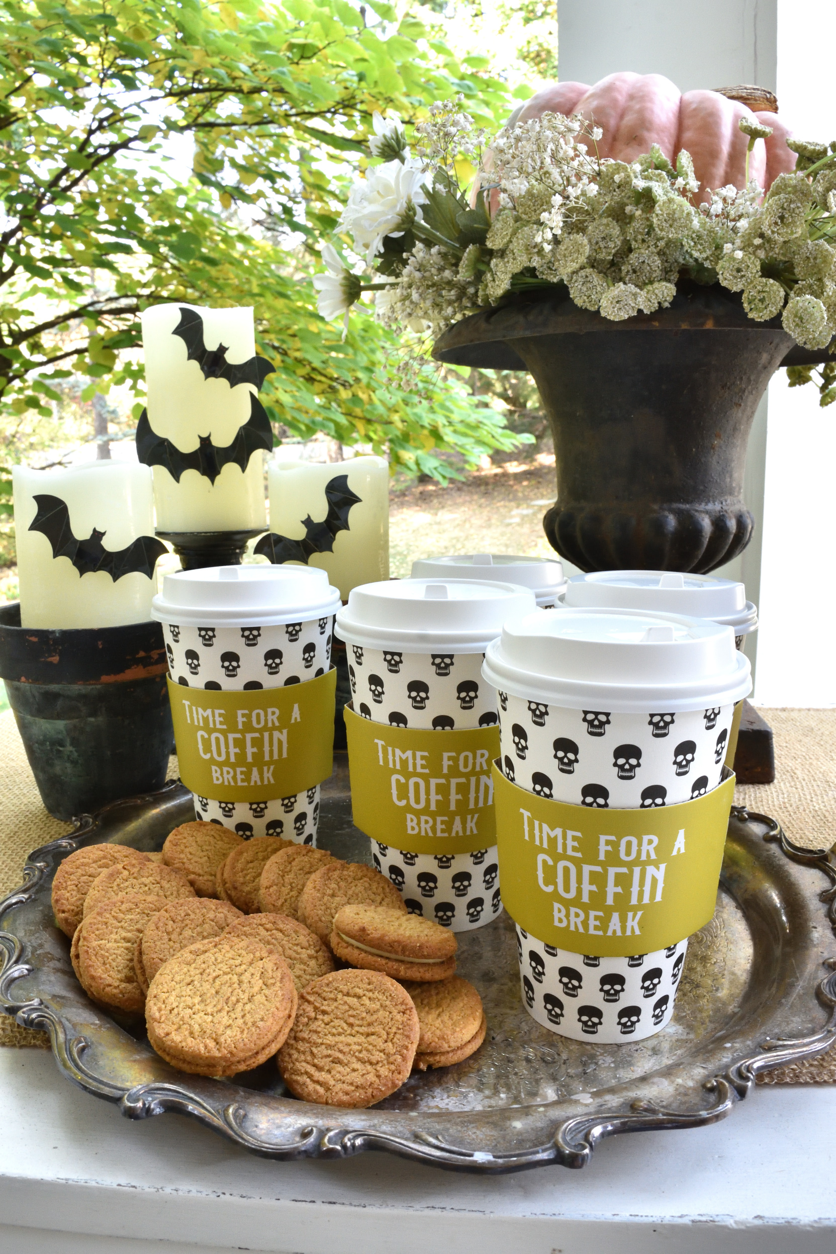 Halloween coffee and doughnuts