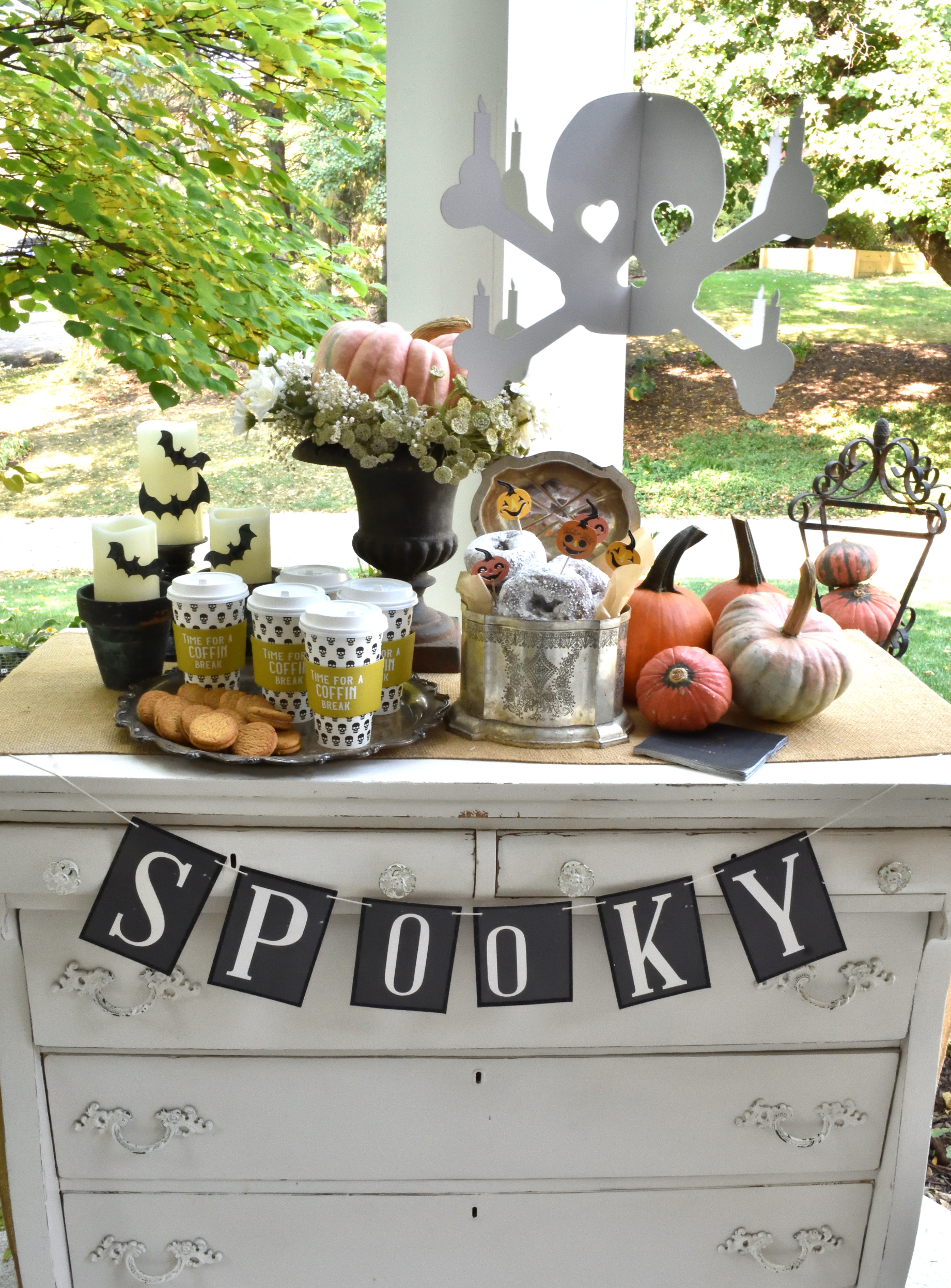 Halloween coffee and doughnuts