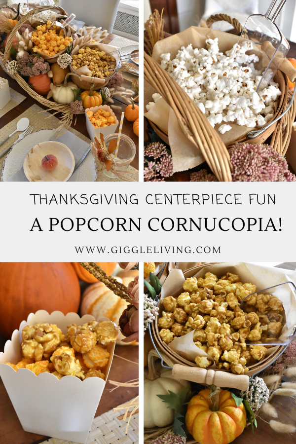 Create a Thanksgiving popcorn cornucopia