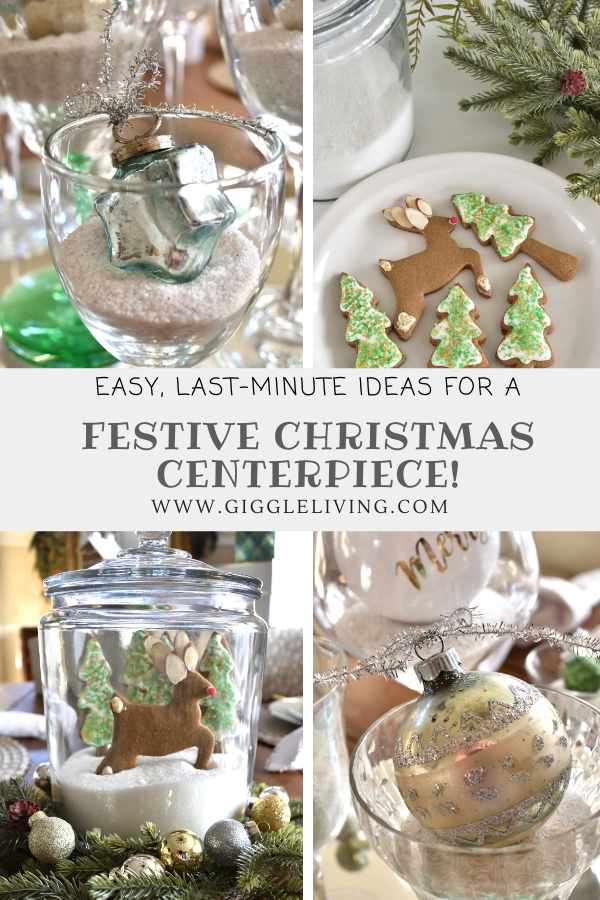 Easy ideas for a last-minute Christmas centerpiece!