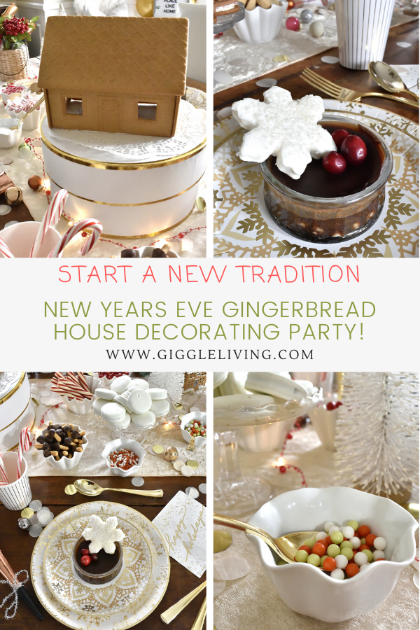 A New Year's Eve gingerbread decorating party