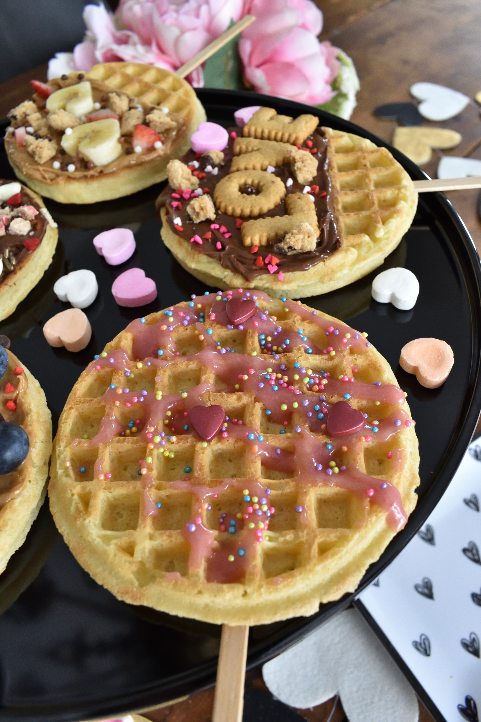 festive treat ideas, Valentine waffles