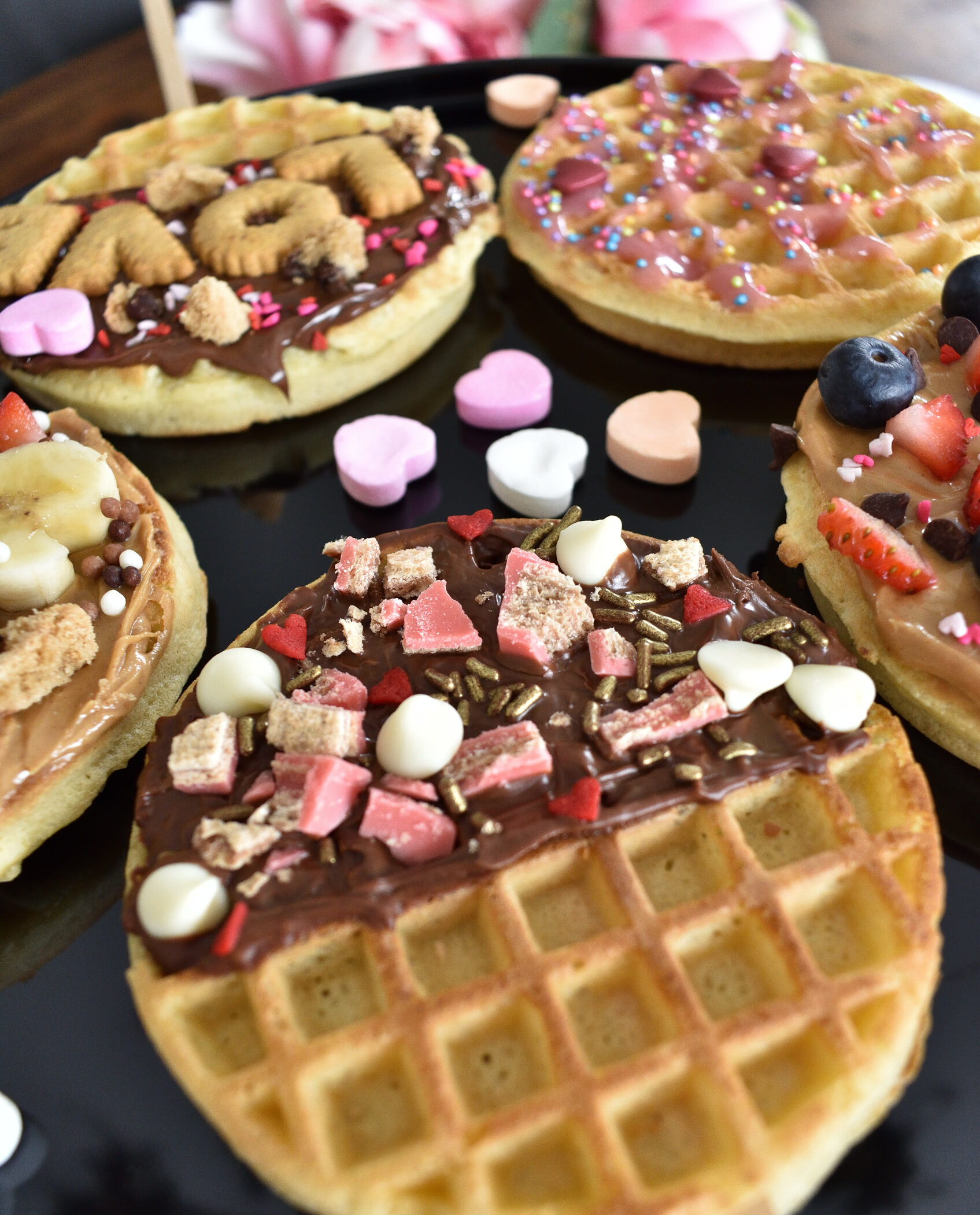 Valentine waffles