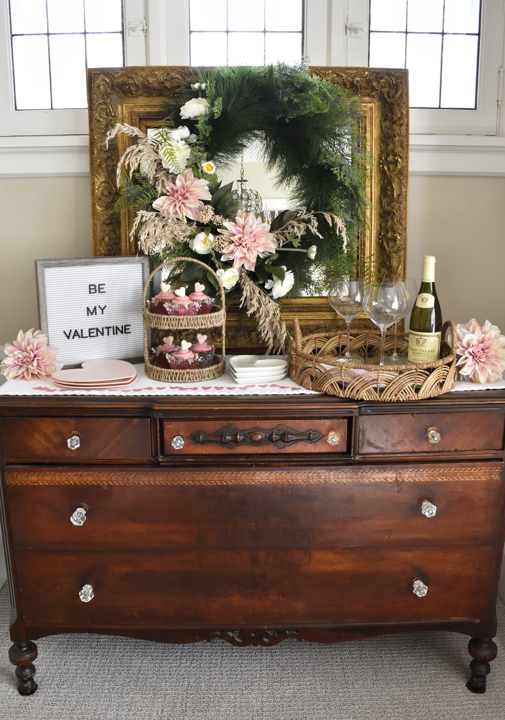 A simple Valentine treat buffet